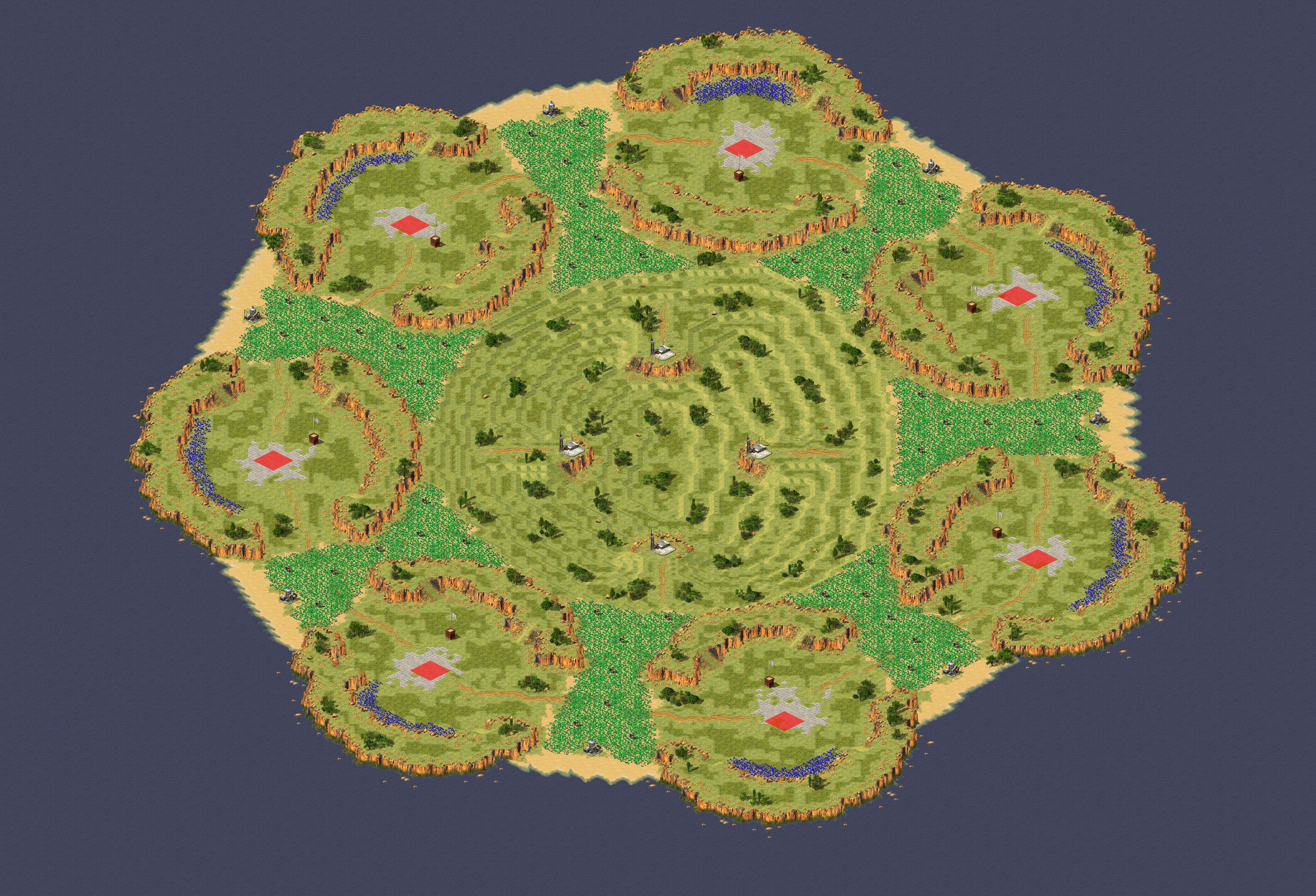 Rendered map: Heptagon Havoc