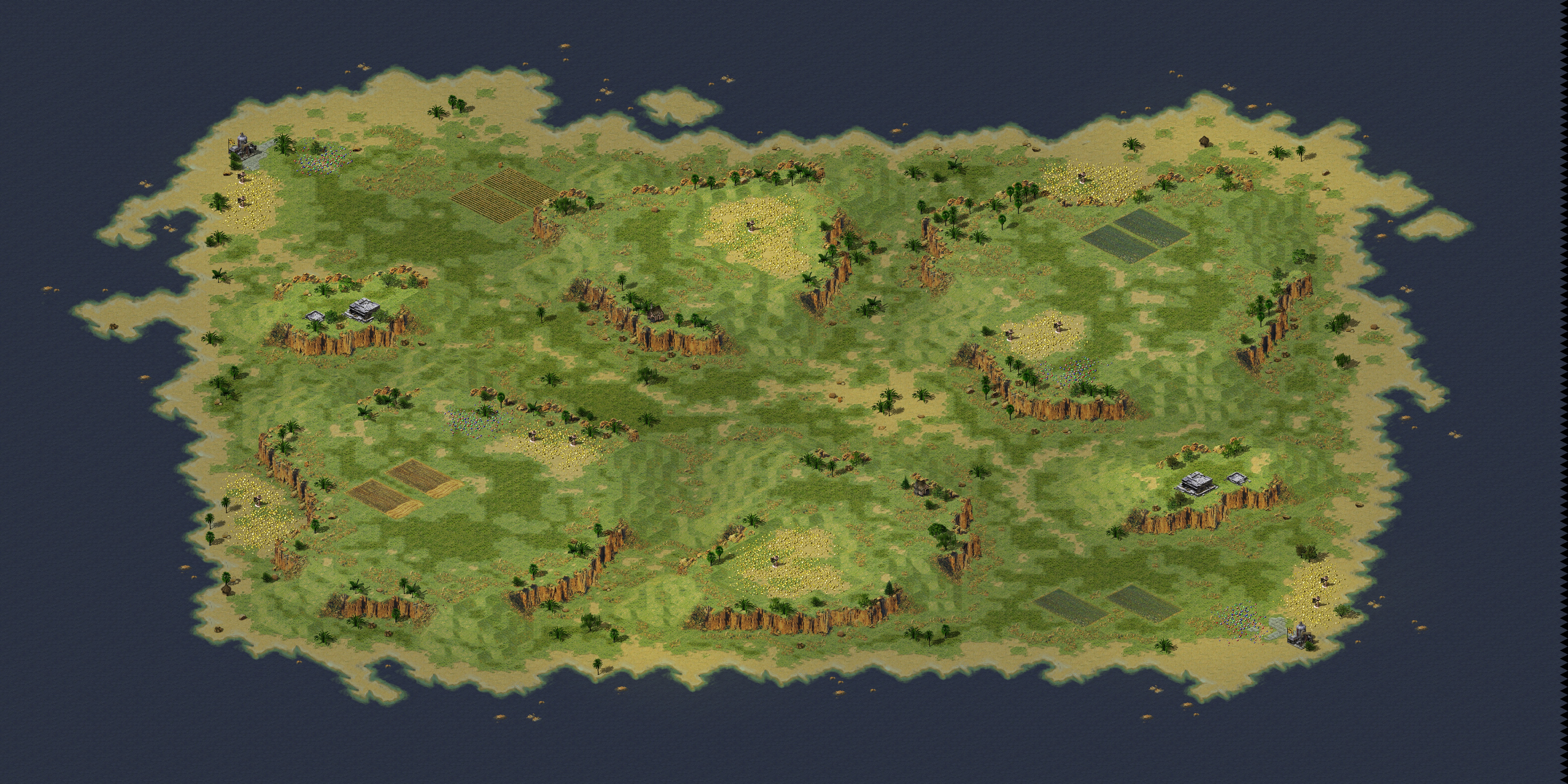 Rendered map: Lakeside Plateaus