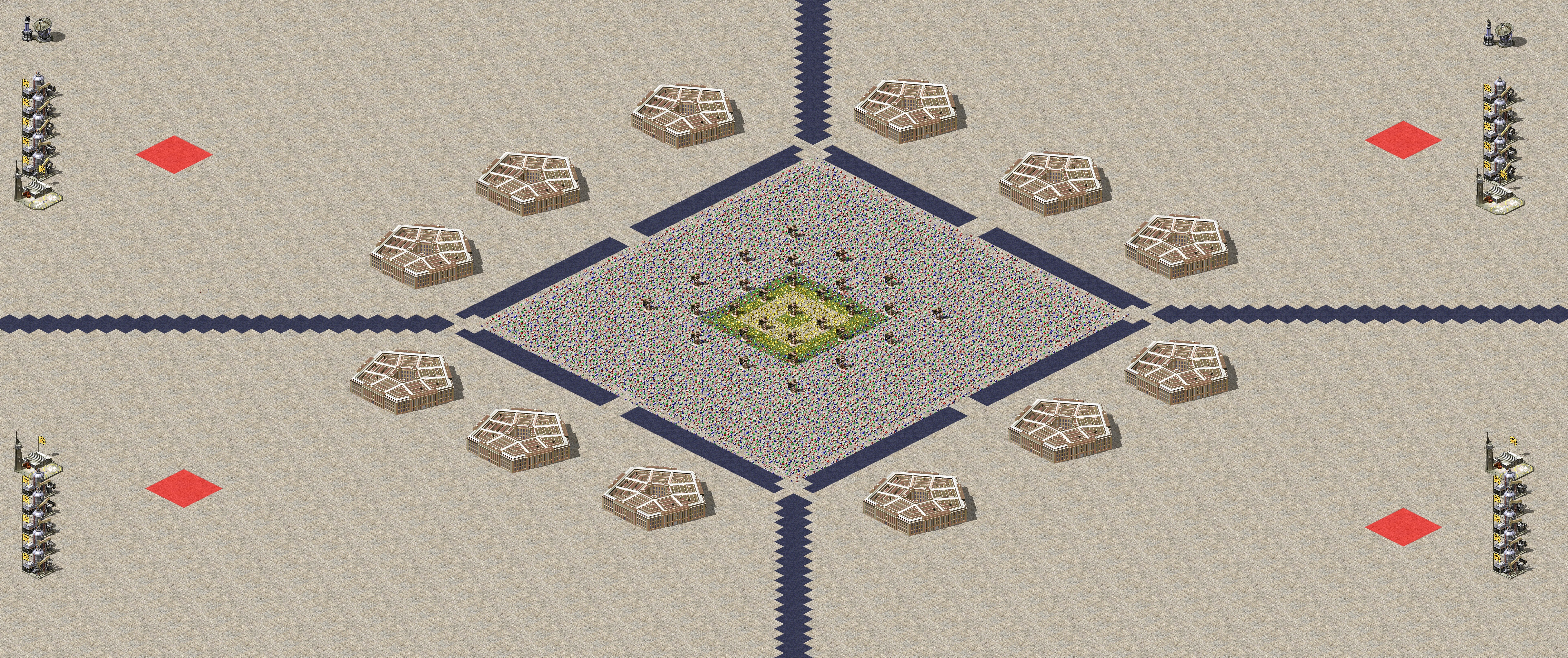 Rendered map: Pentagon Assault