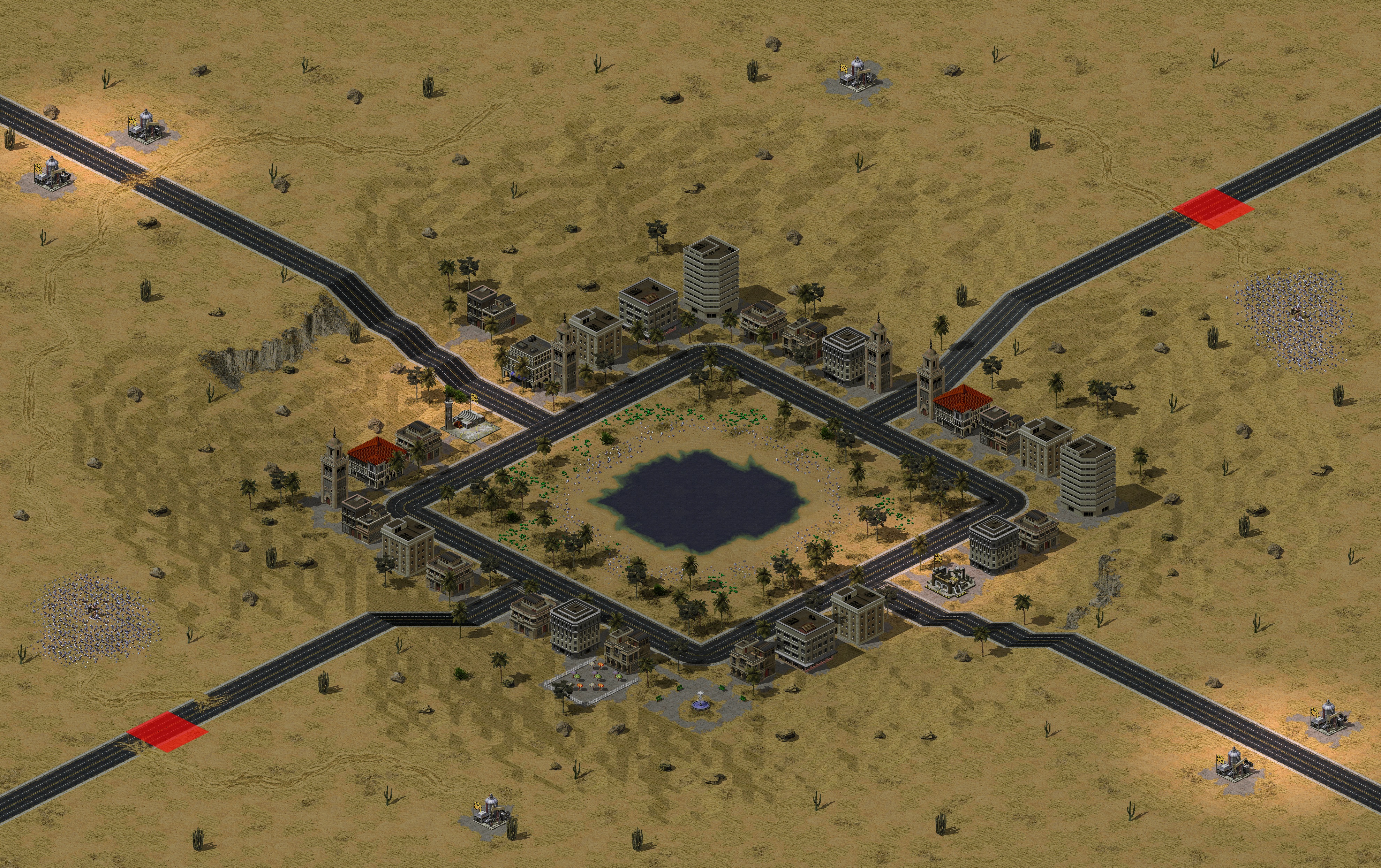 Rendered map: Sahara Mirage