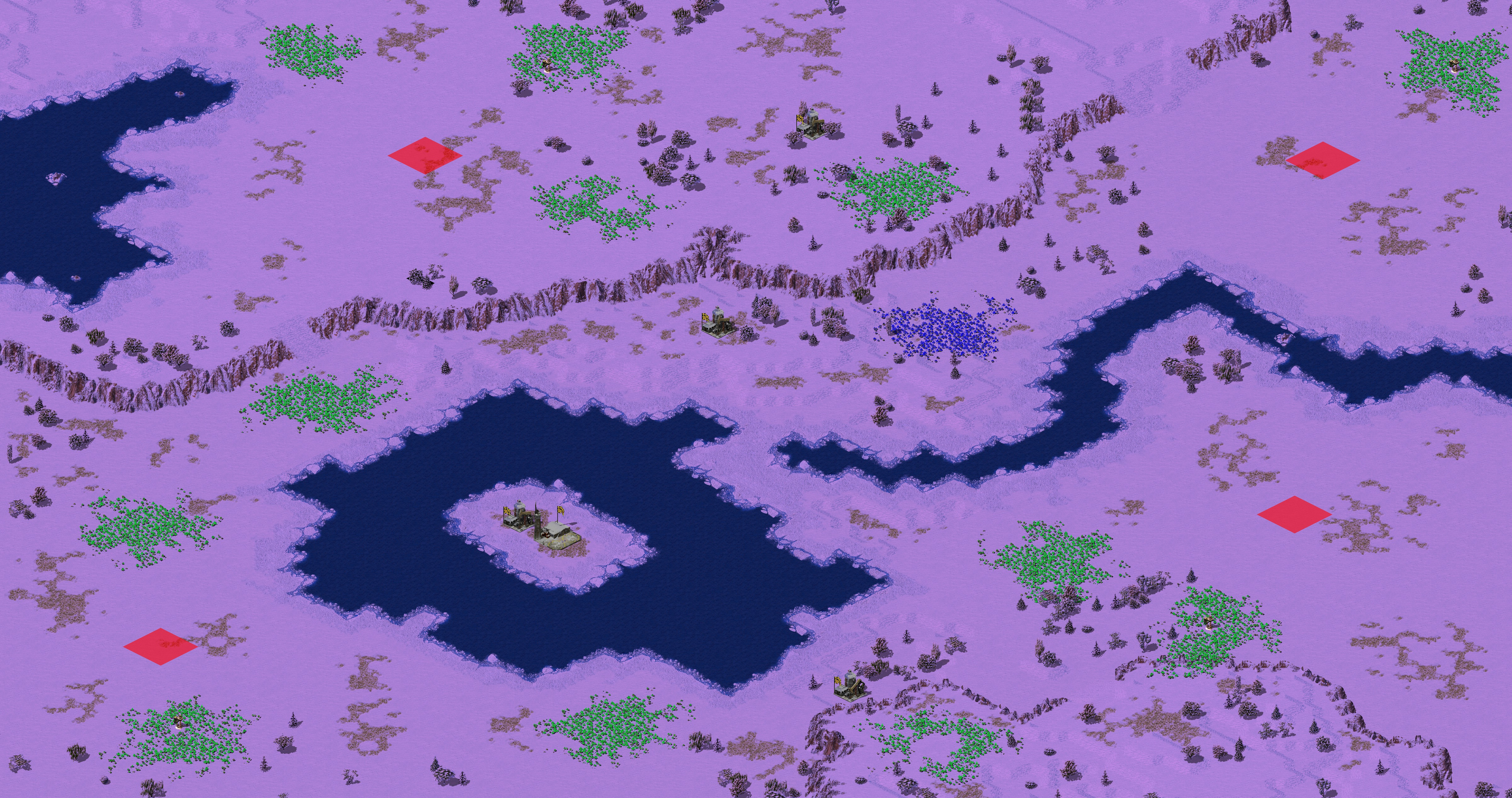 Rendered map: [RA2] Allied Campaign: Red Storm - Map 5
