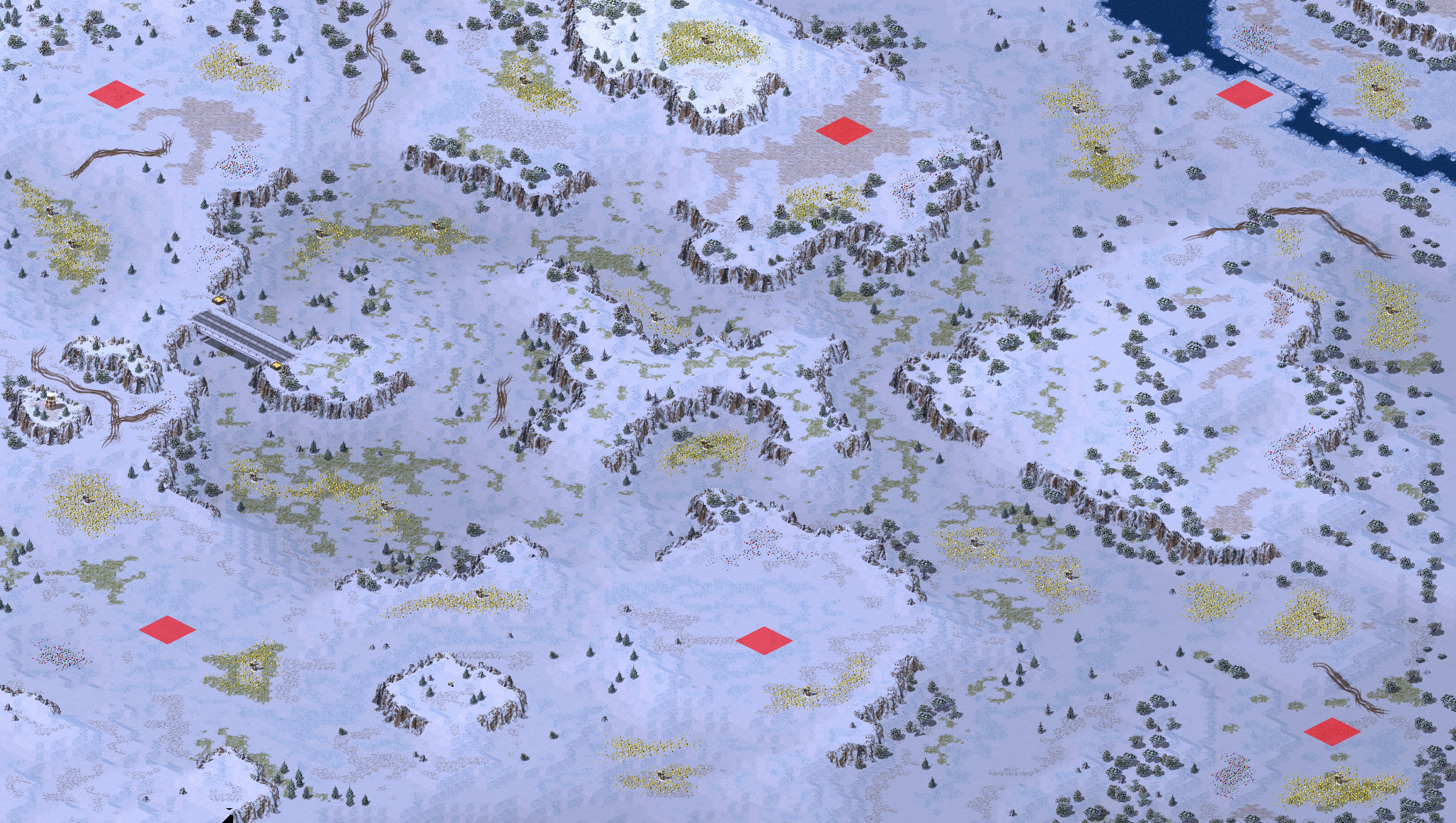 Rendered map: [6] Caverns of Siberia (3v3)