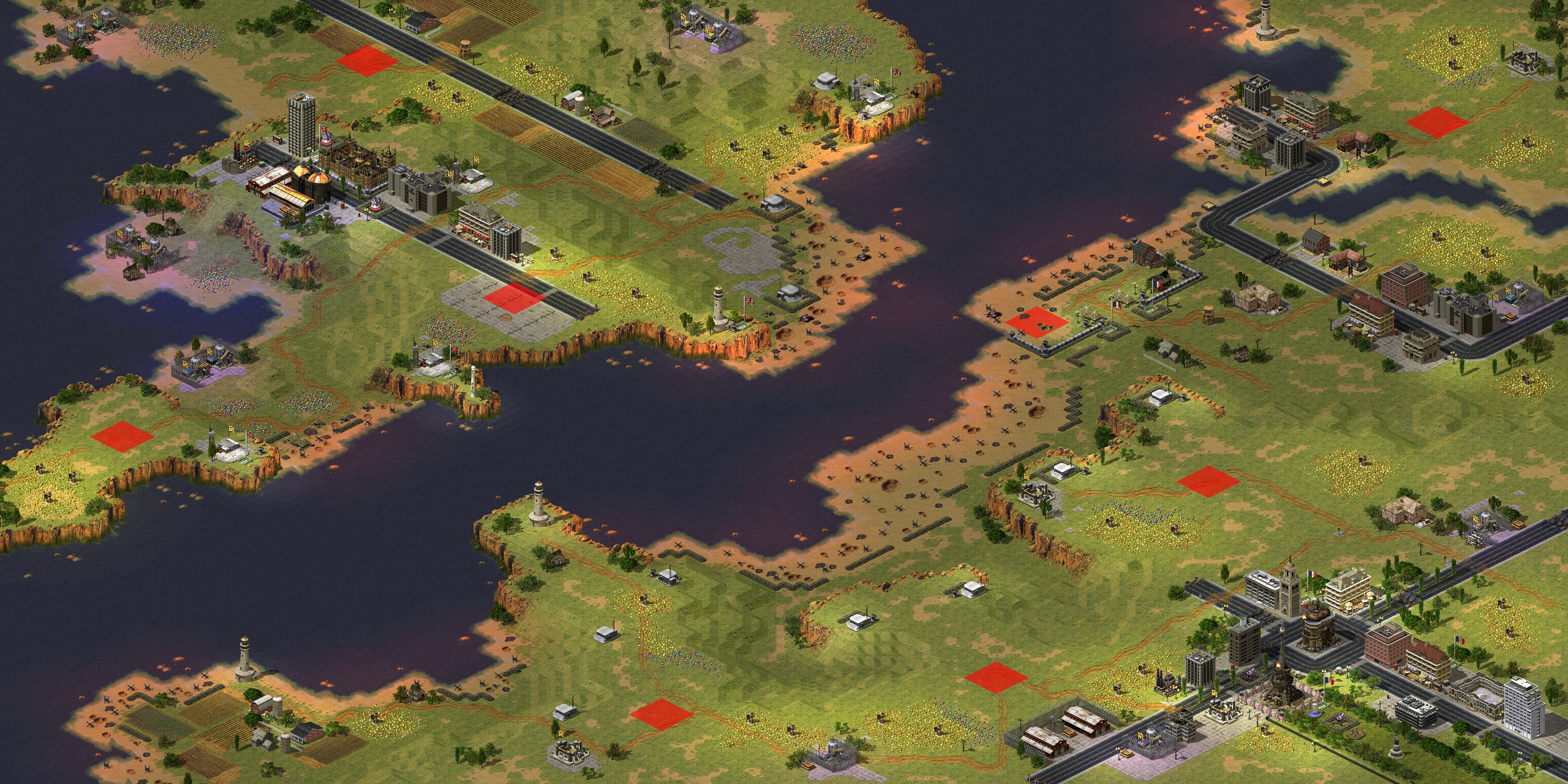 Rendered map: Normandy (1-4 vs 5-8) v1.4.4