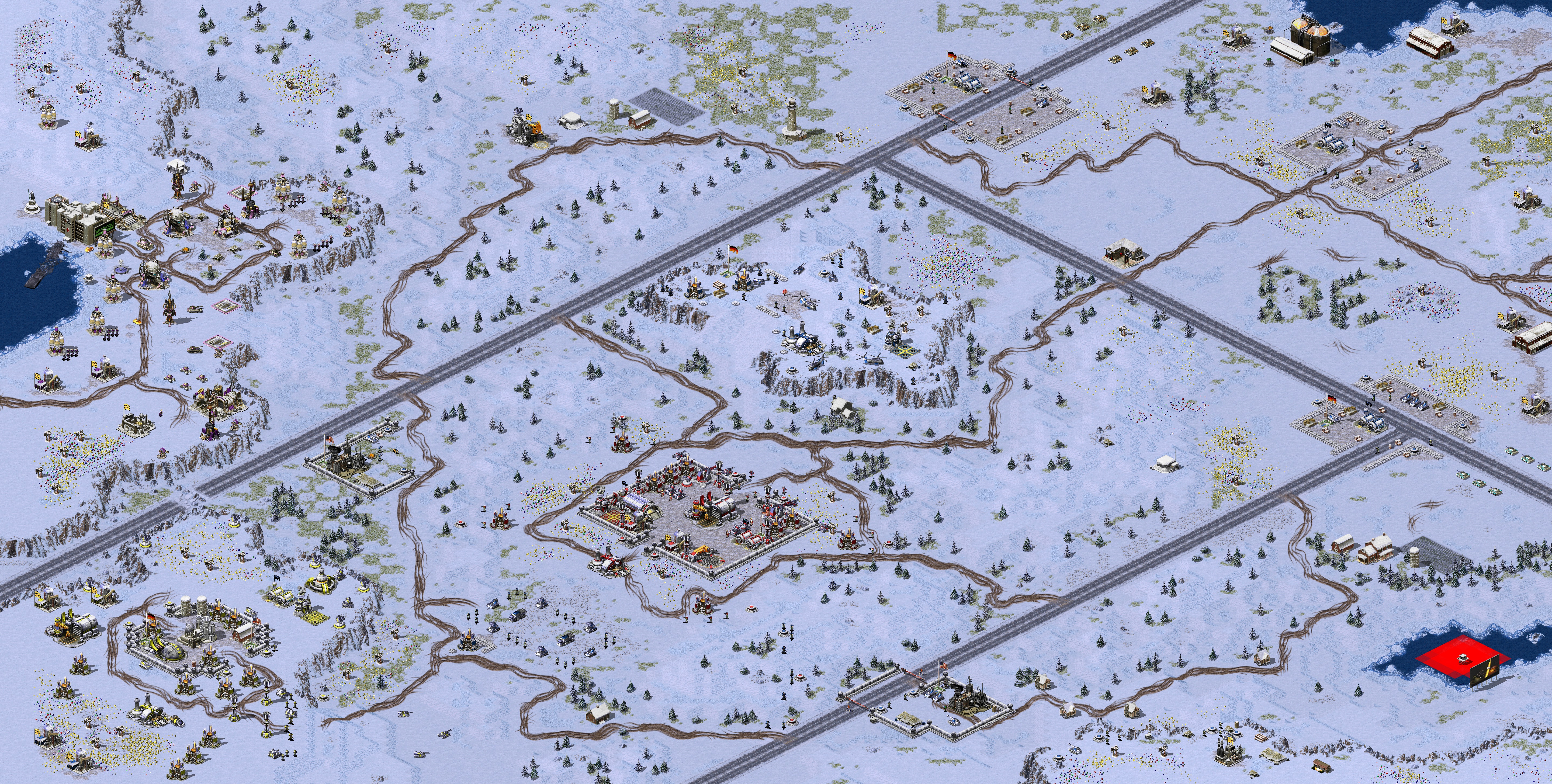 Rendered map: Black Forest 3v3v2 Remastered