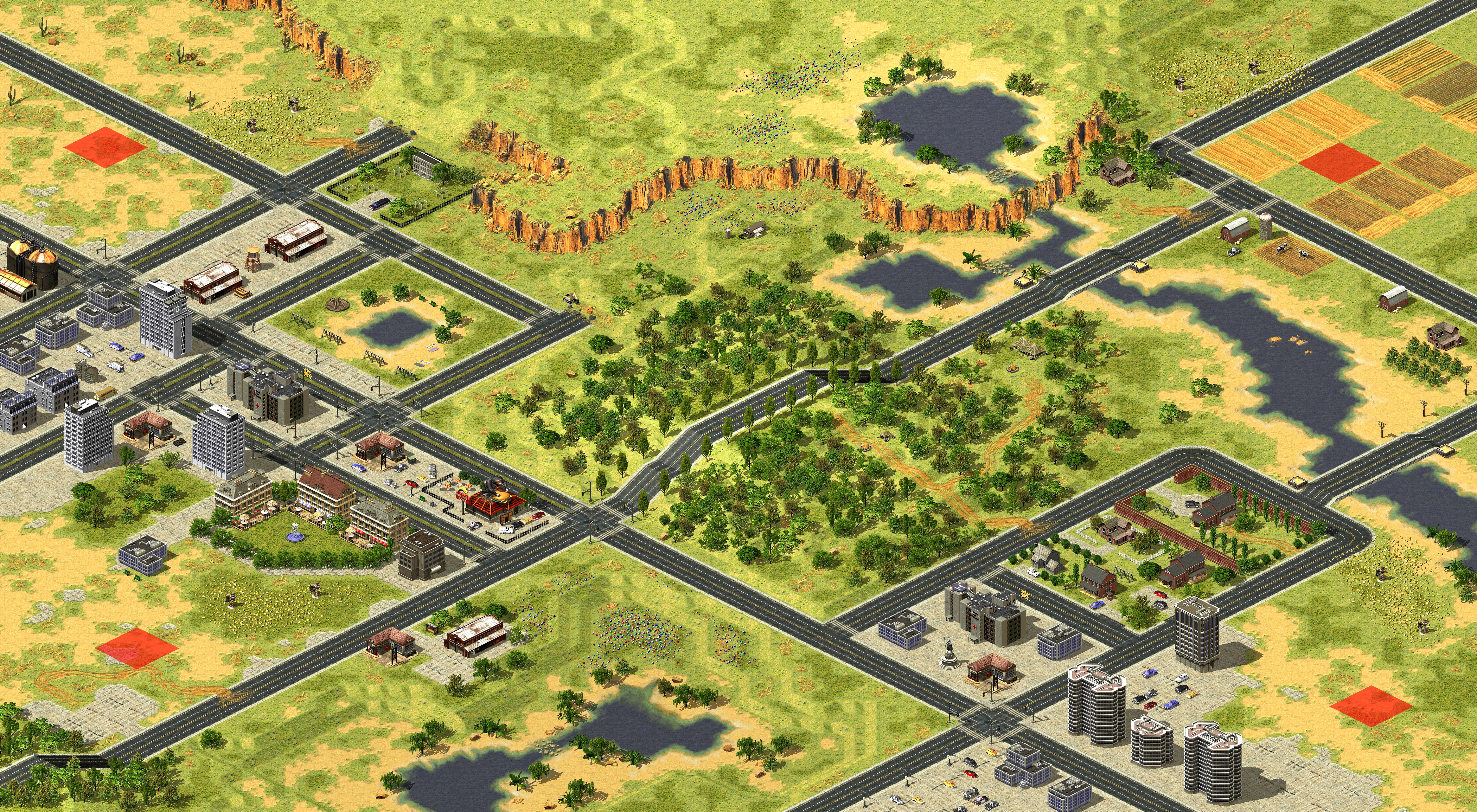 Rendered map: Anytown, Amerika