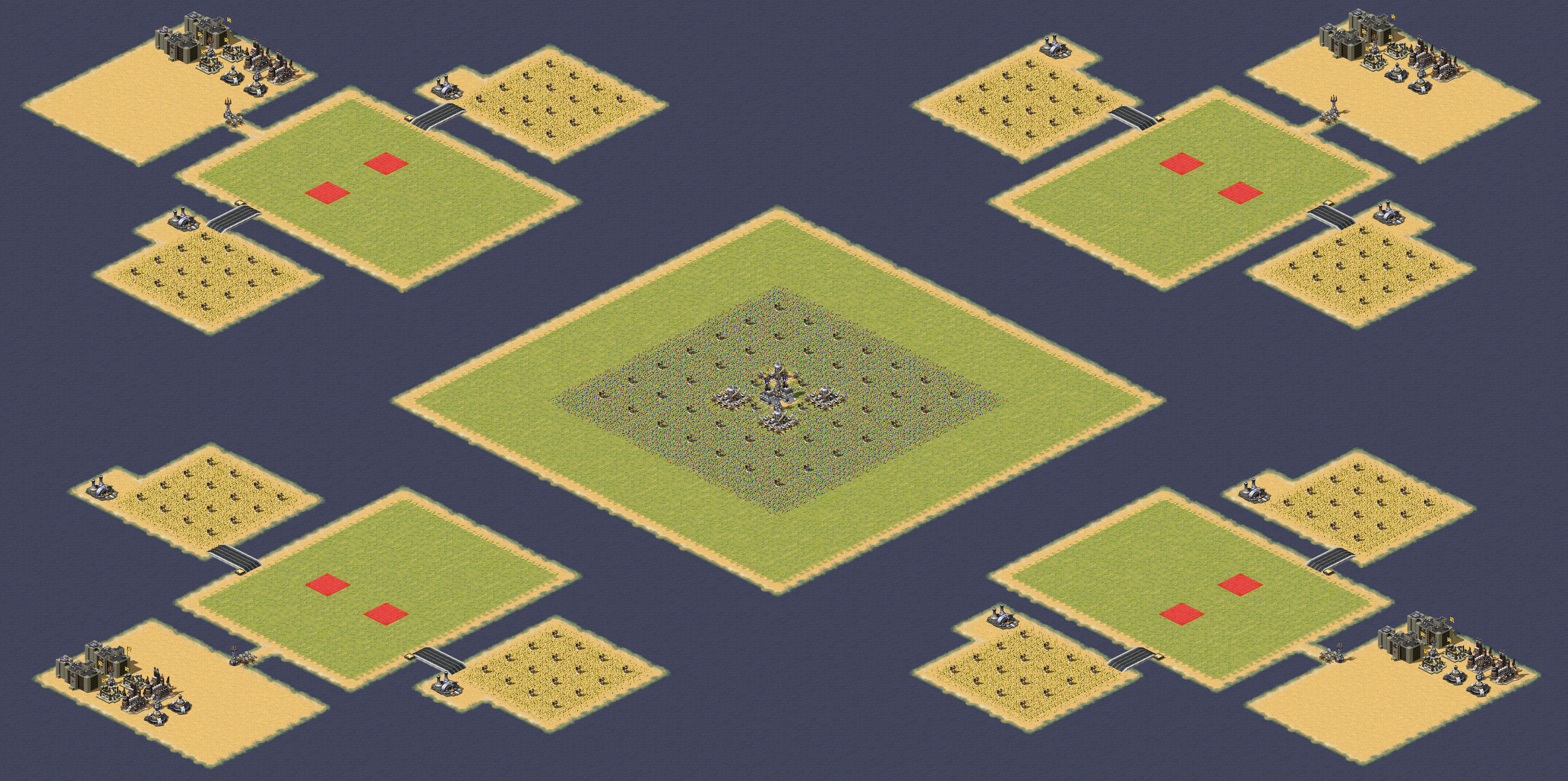 Rendered map: Naval Battle 2v2v2v2