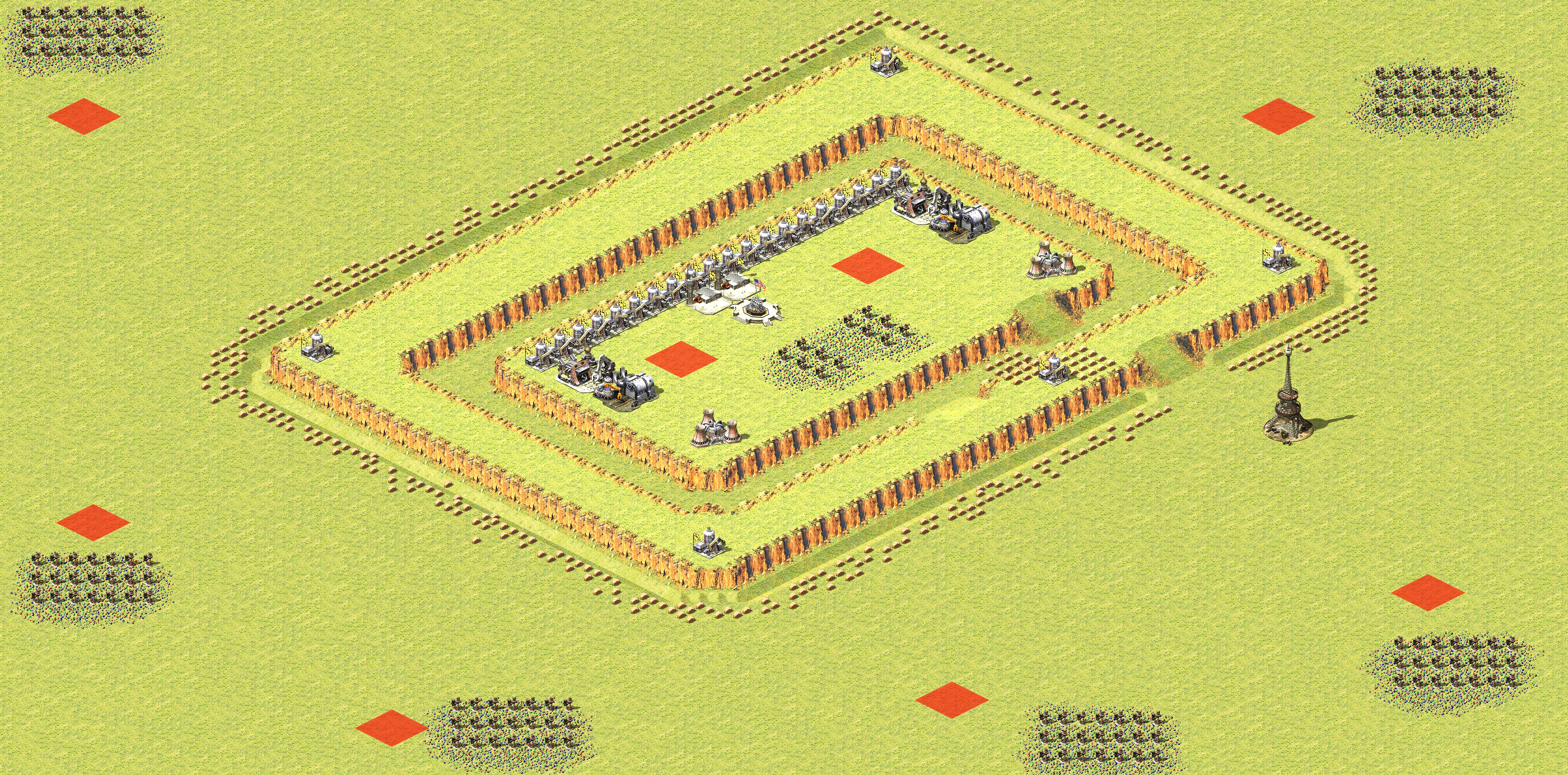 Rendered map: 2 Allied 6 Soviet