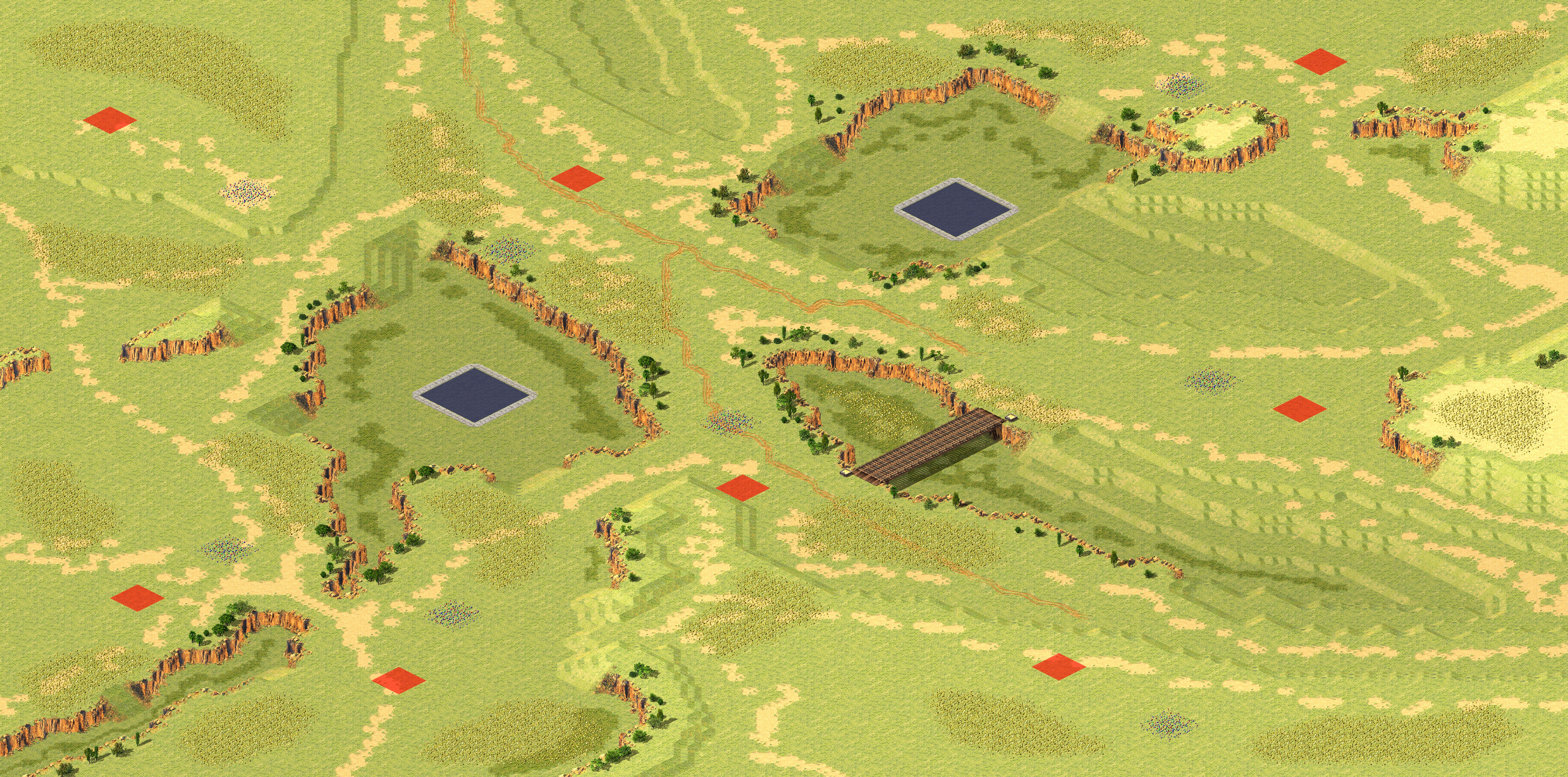 Rendered map: 莱勒荒野4V4