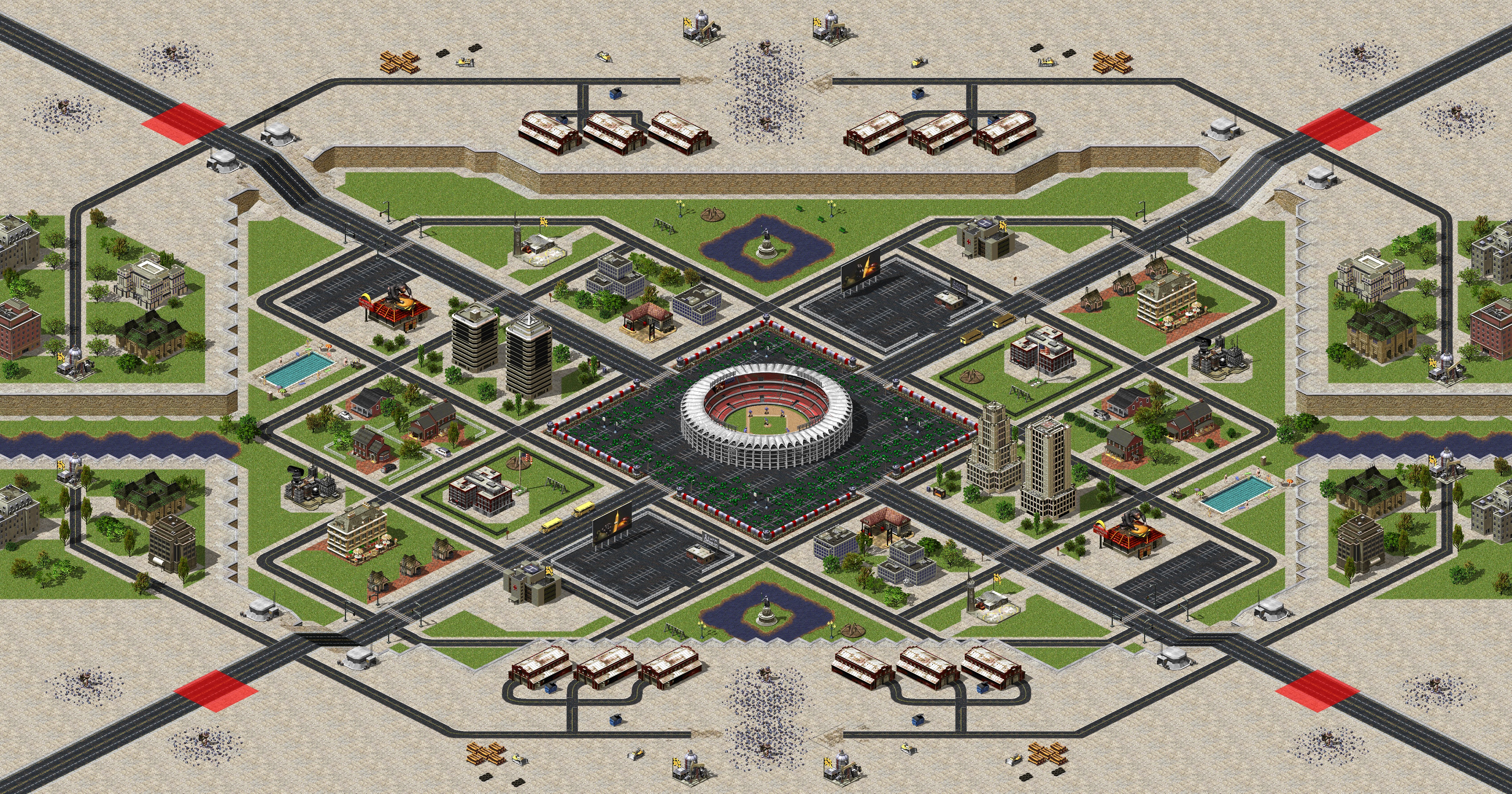 Rendered map: Arena