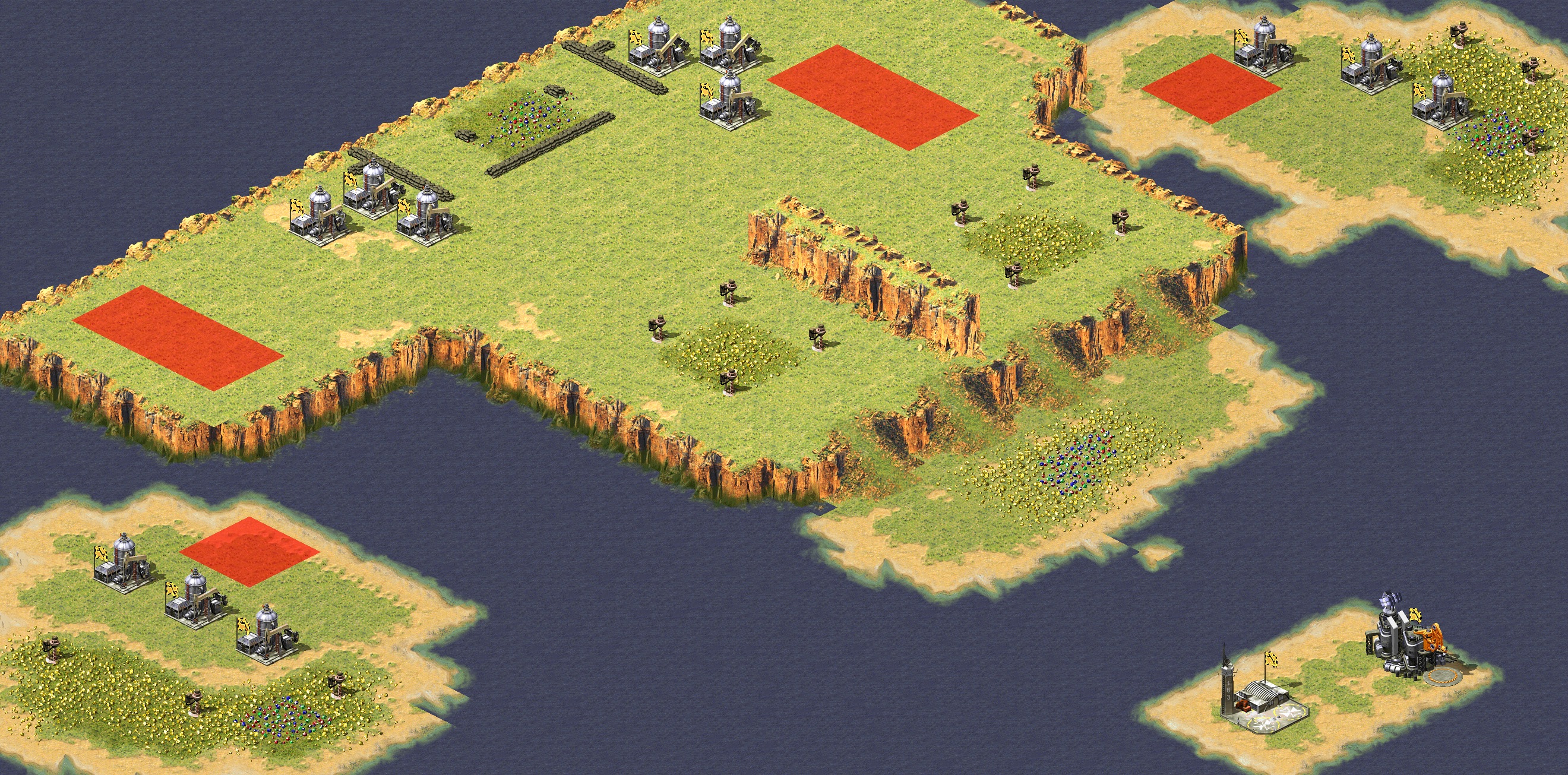 Rendered map: Oil Field 3v3