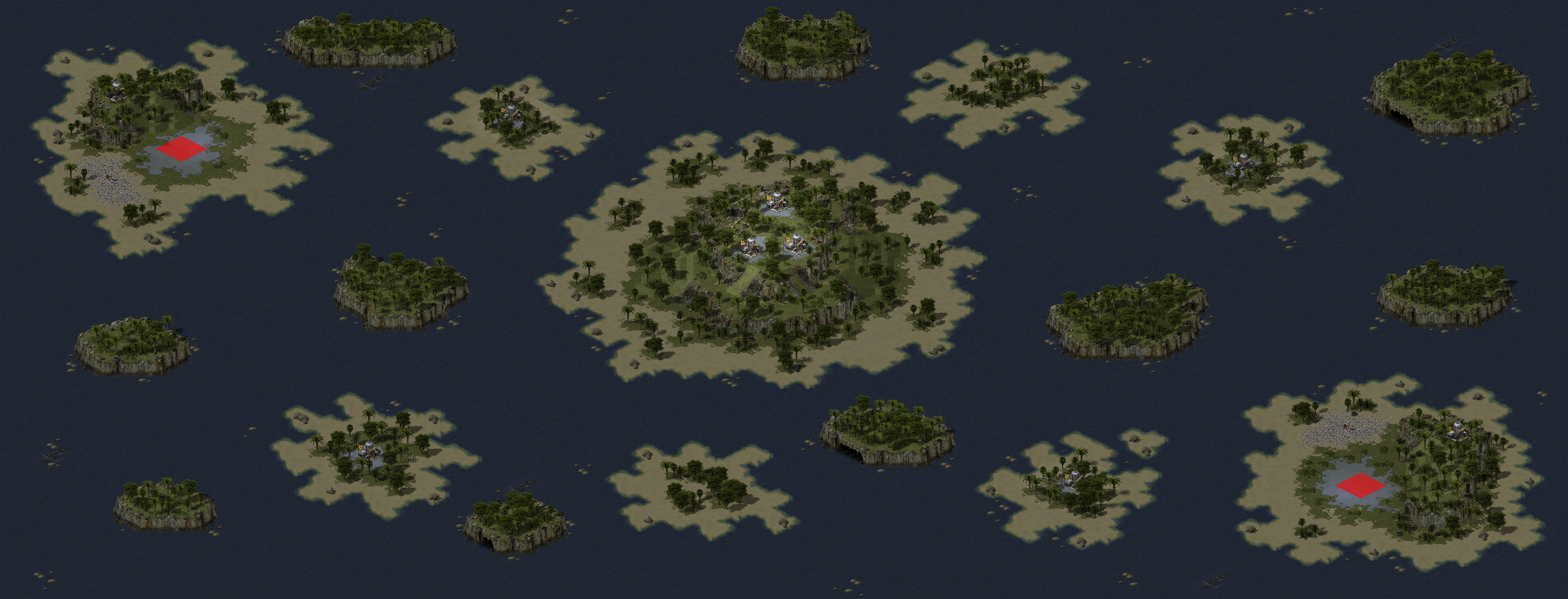 Rendered map: Paradise Islands