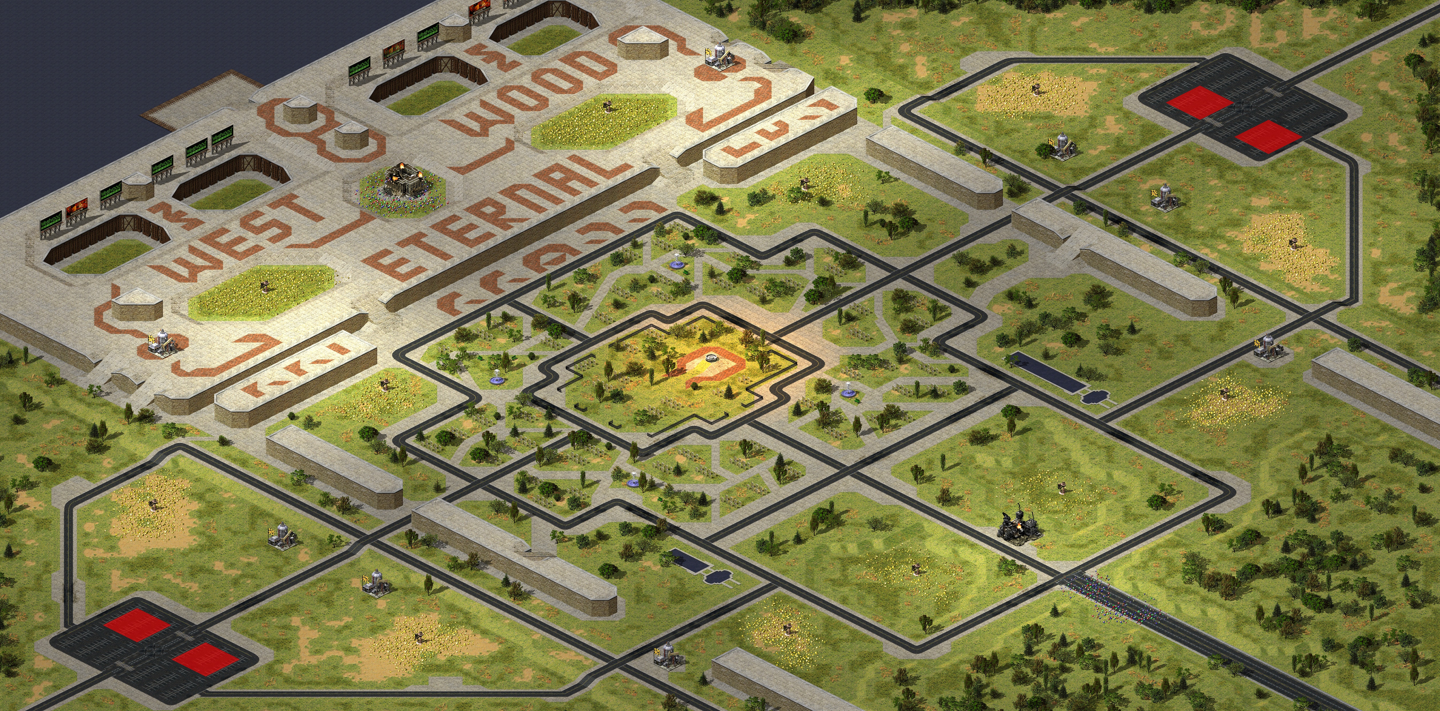 Rendered map: for k