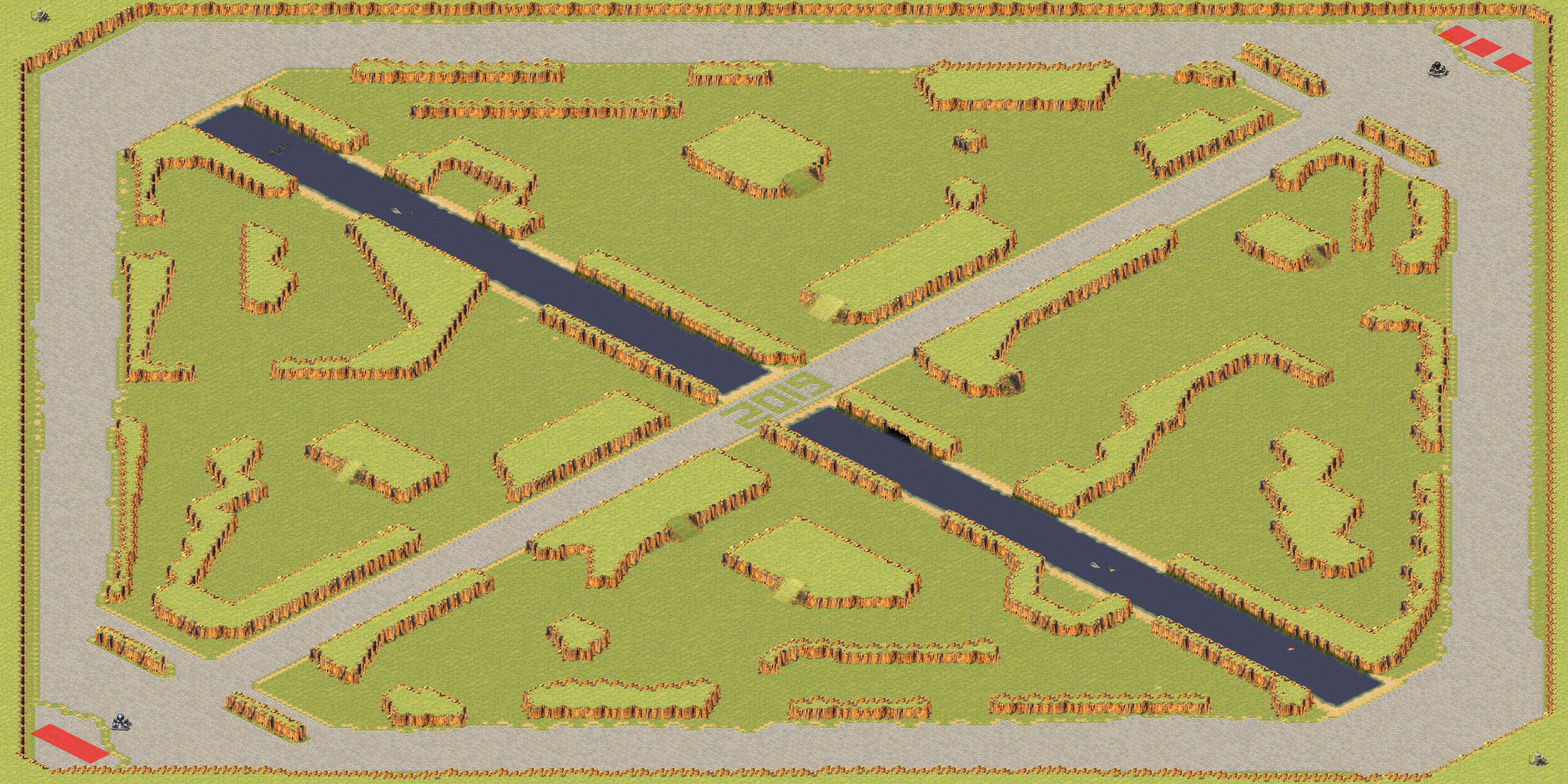 Rendered map: League of Heroes Tesla Canyon Battle (2)