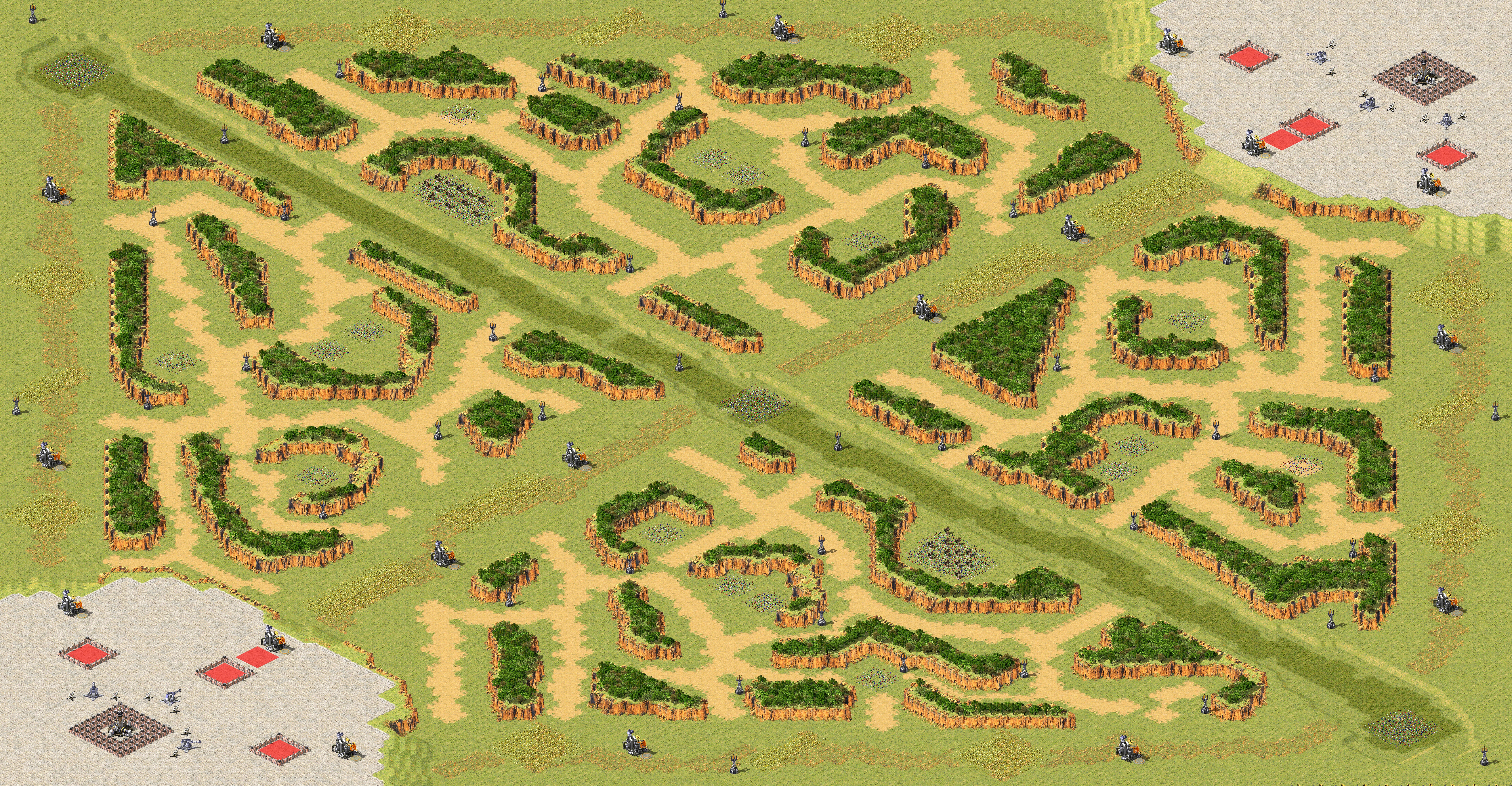 Rendered map: Red Alert Canyon 5v5