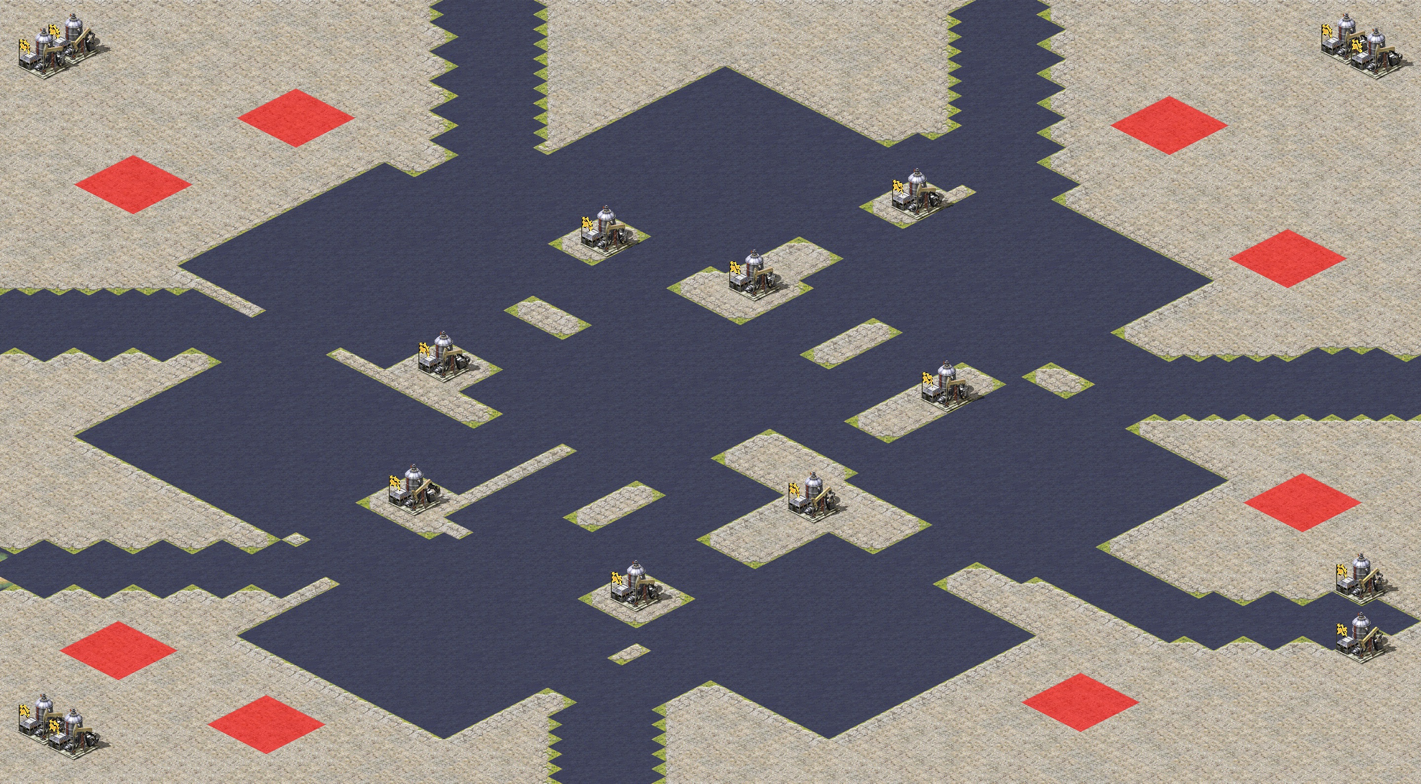 Rendered map: Familiar Naval Battle (2v2v2v2)