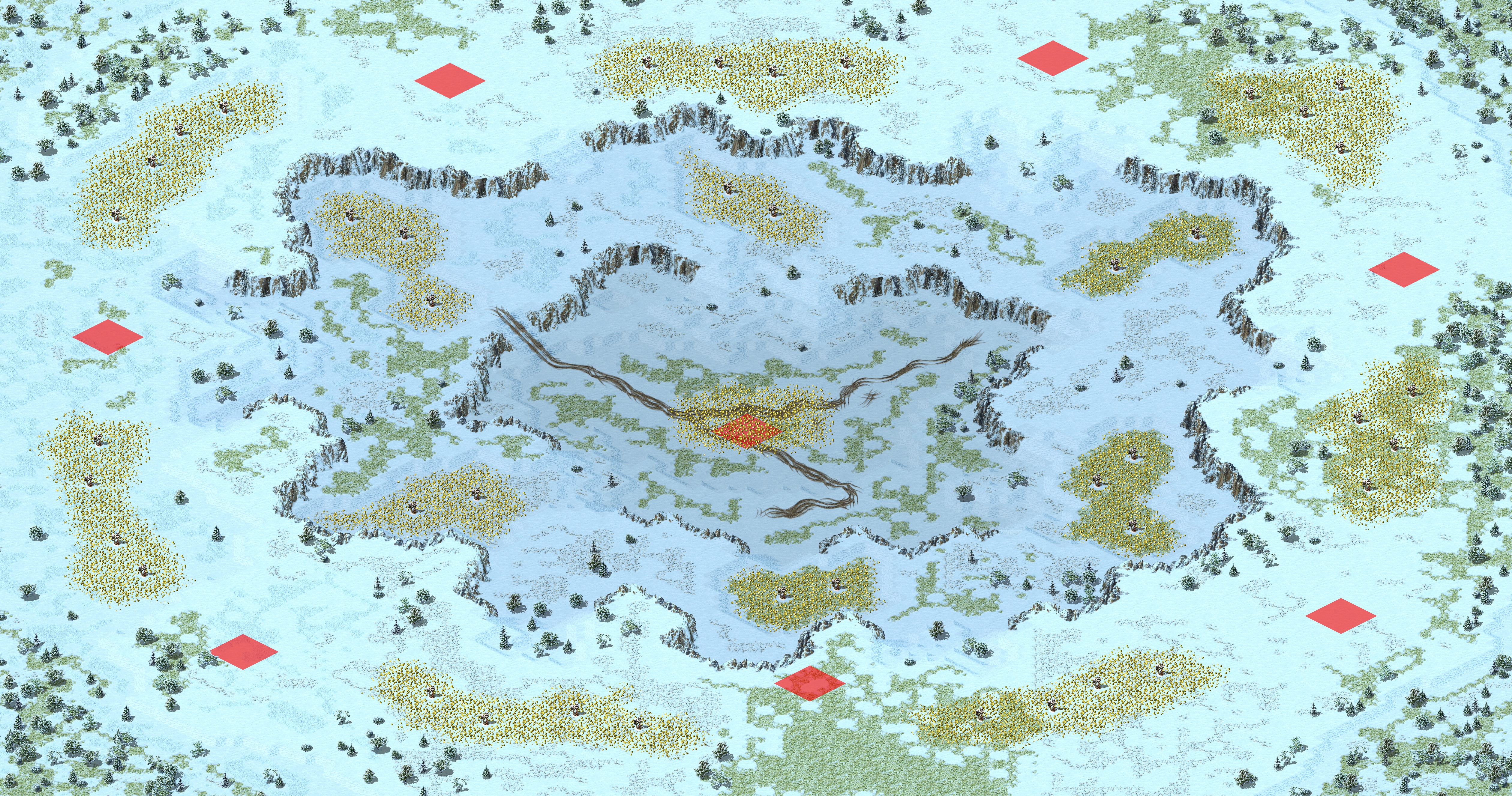 Rendered map: Golden Auspicious Snow