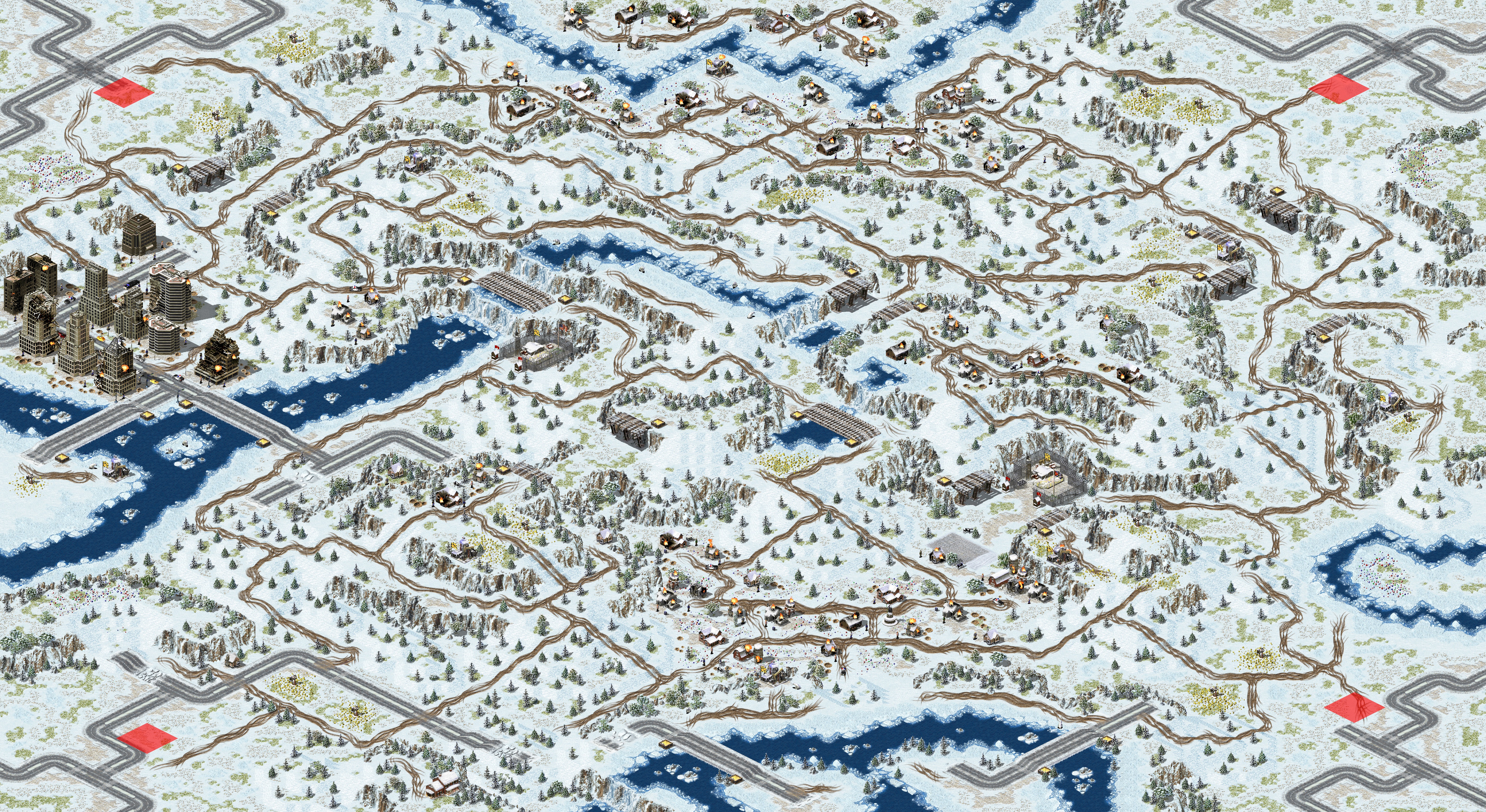 Rendered map: ville d�vast� creat