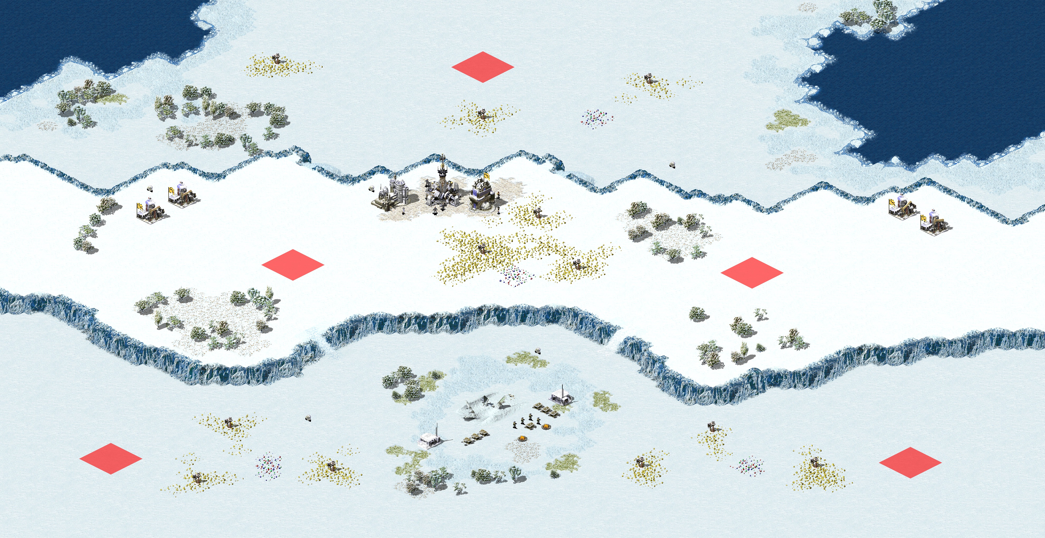 Rendered map: Arctic Ambush (2vs3)