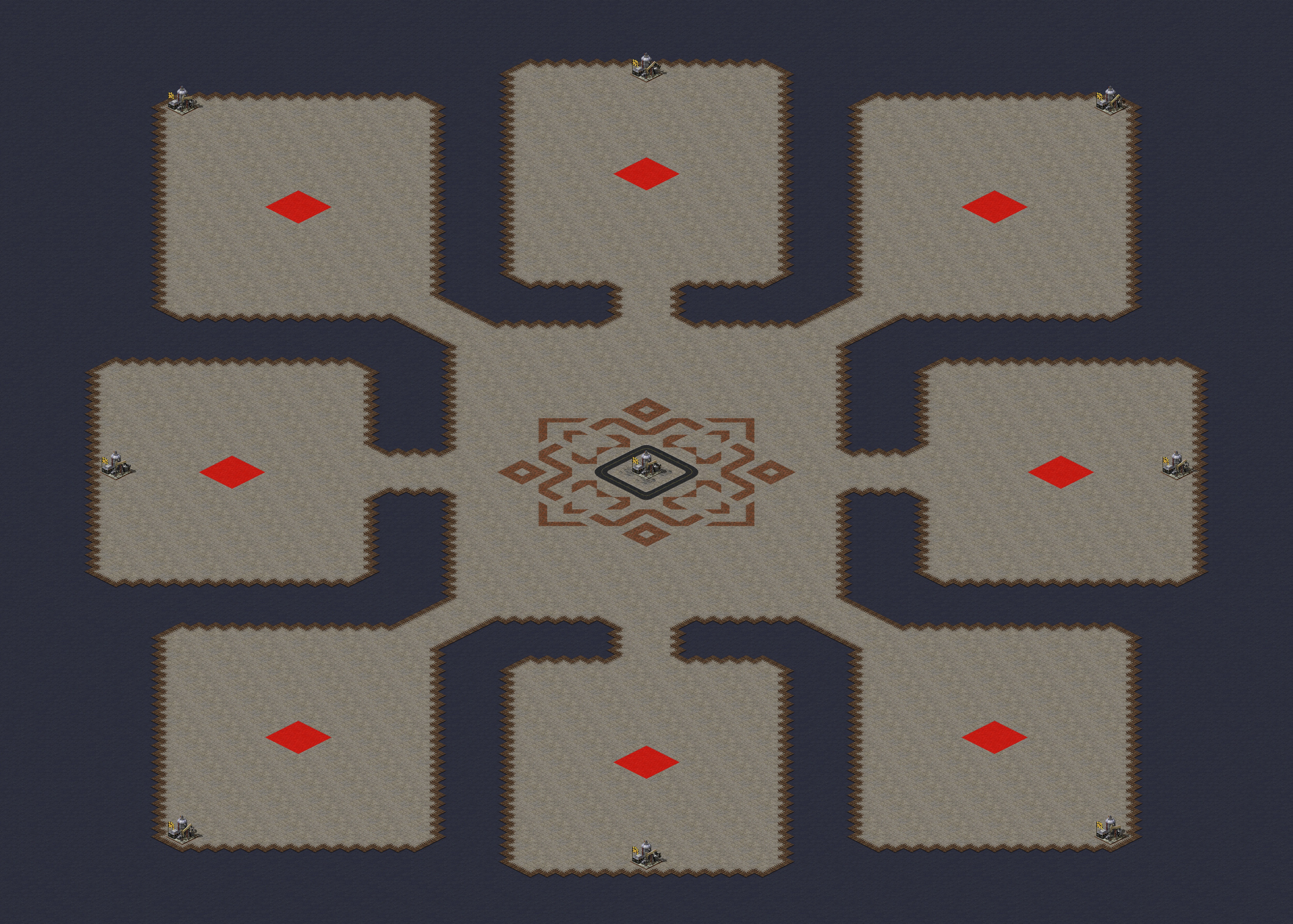 Rendered map: Multi MCV & Oil in Corners
