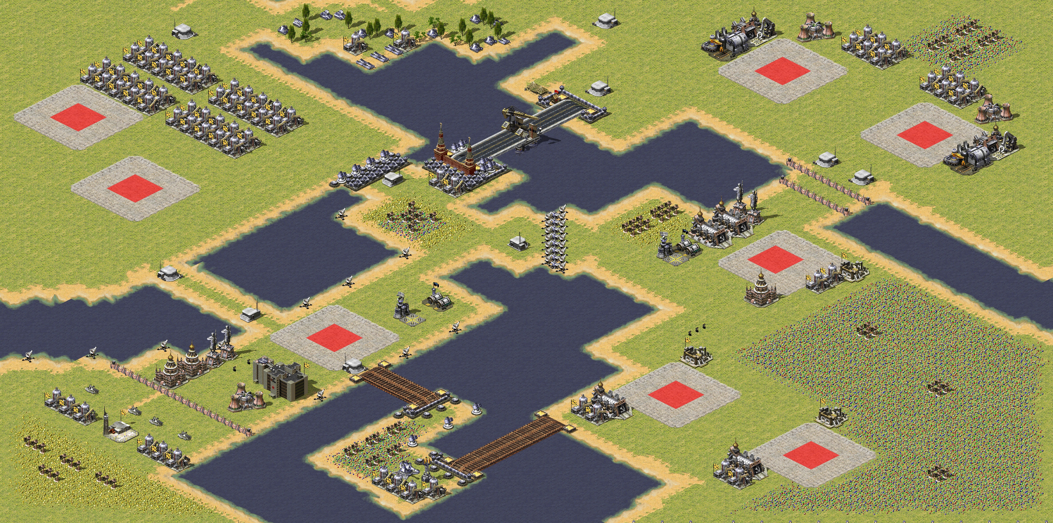 Rendered map: Unfair 3v2v2v1 Vanilla