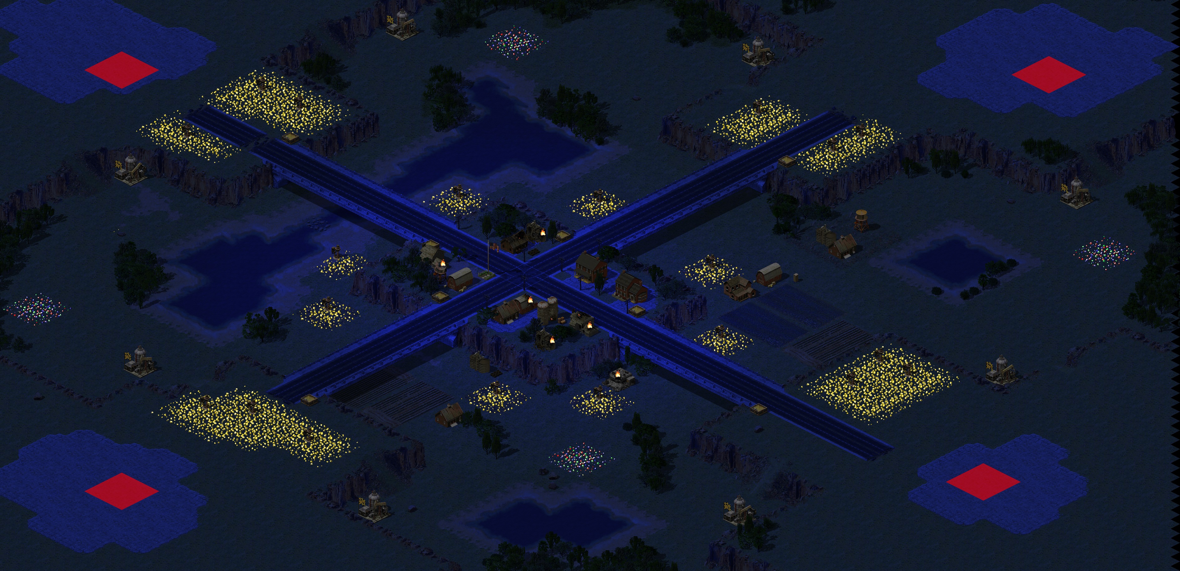 Rendered map: Ghost town