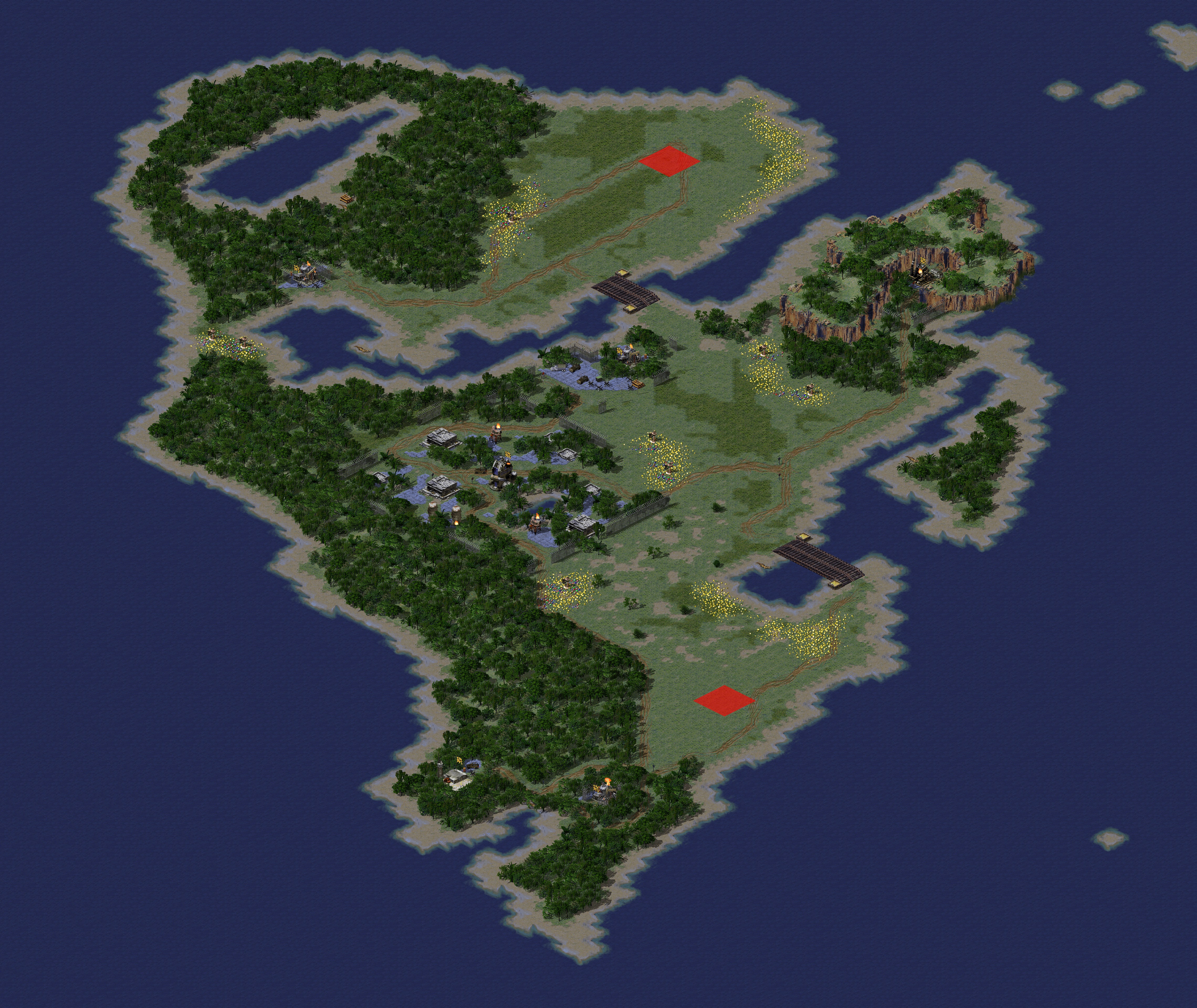 Rendered map: Isla Nublar