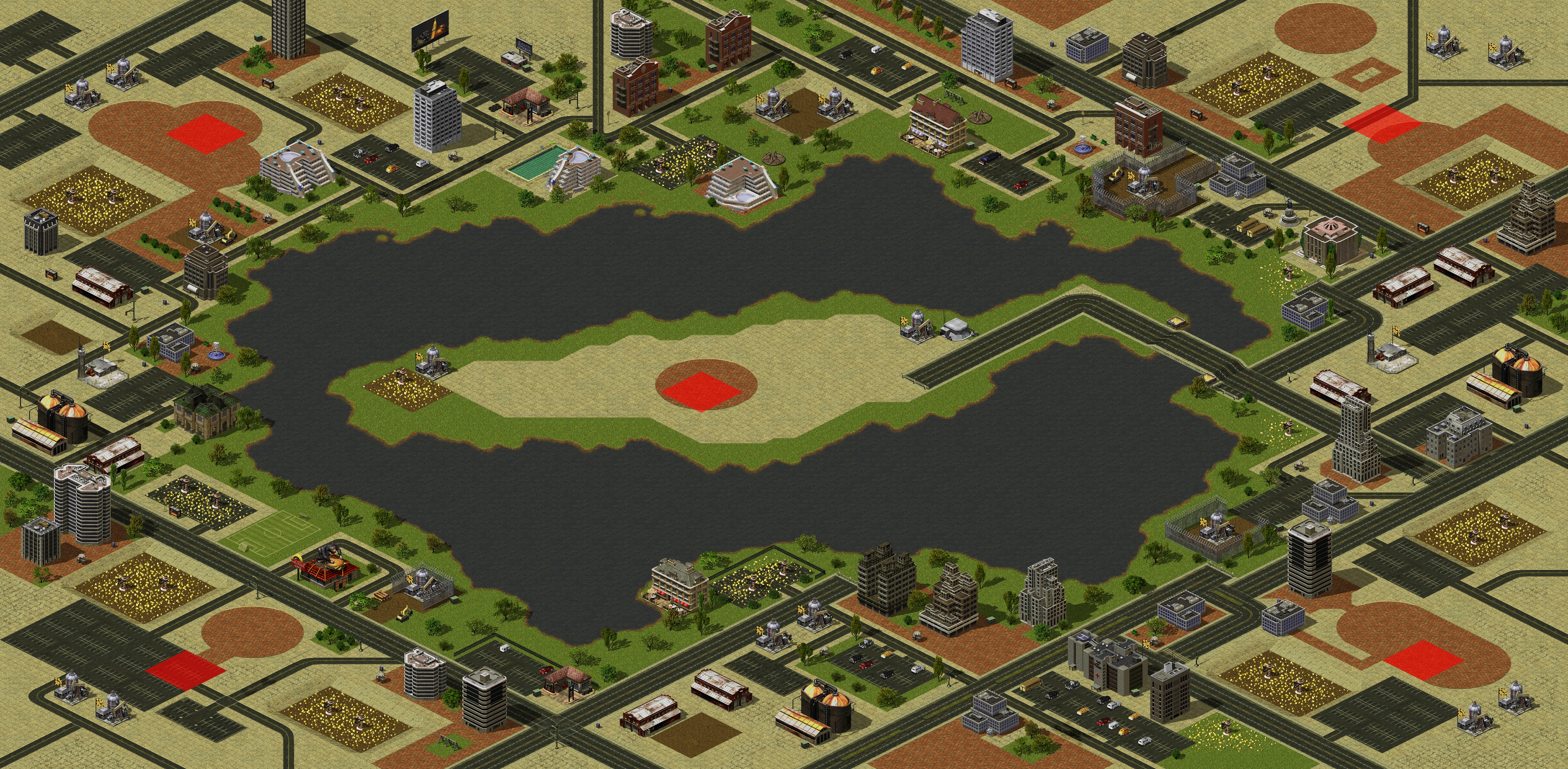 Rendered map: Central Island