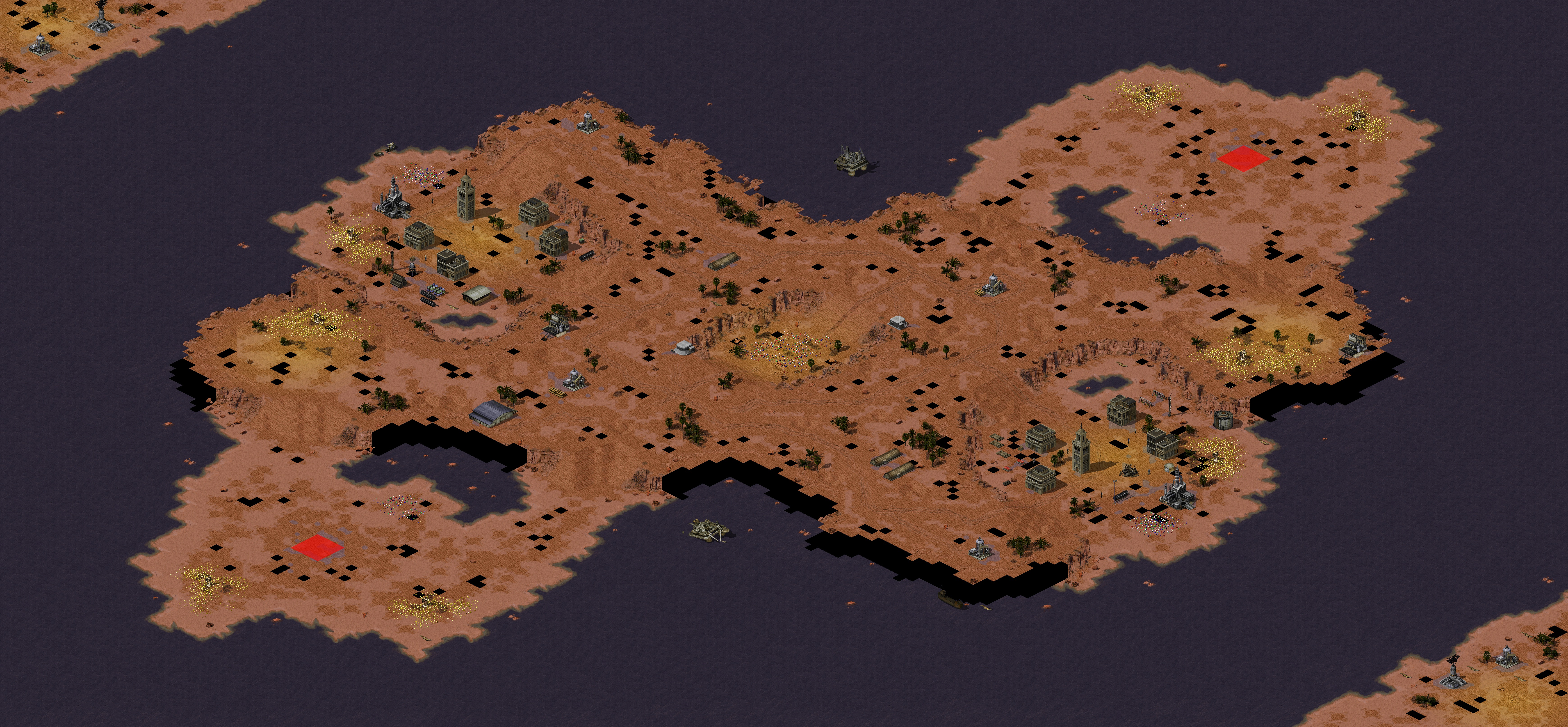 Rendered map: Blistering Red Sands