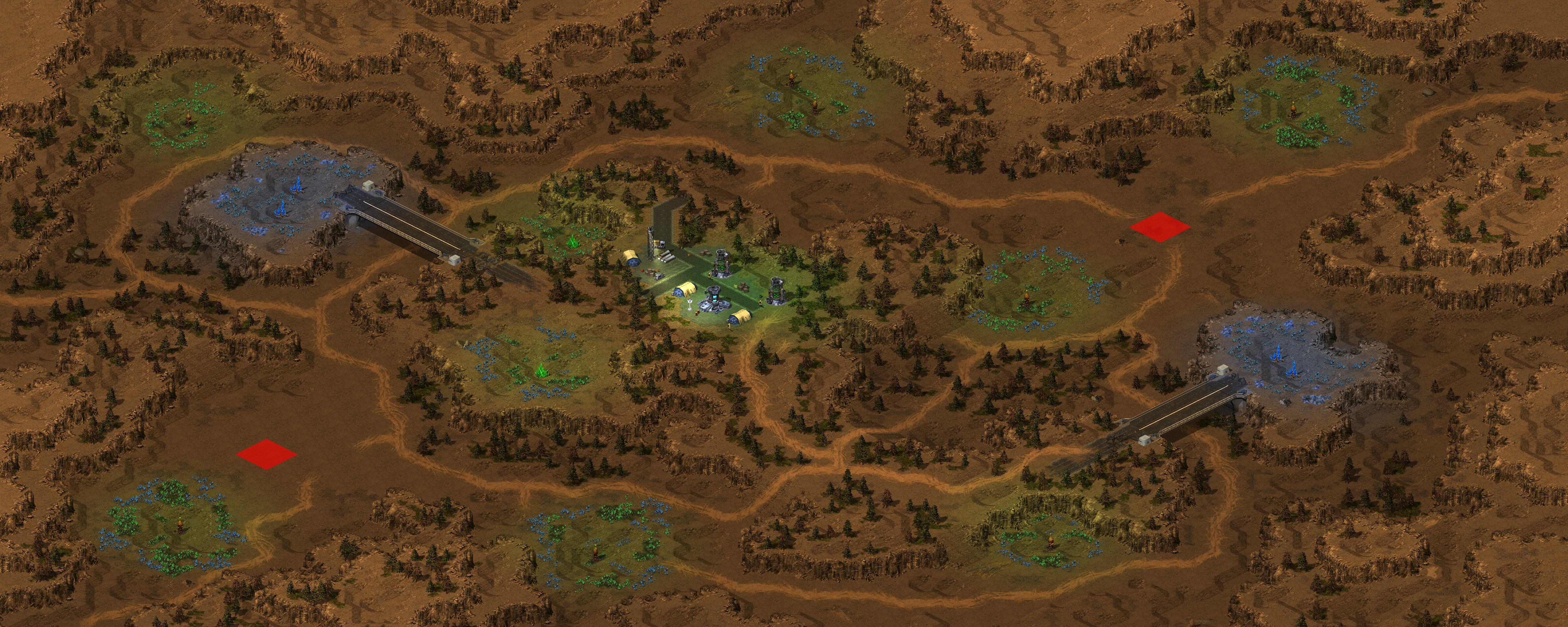 Rendered map: Fork in the Road