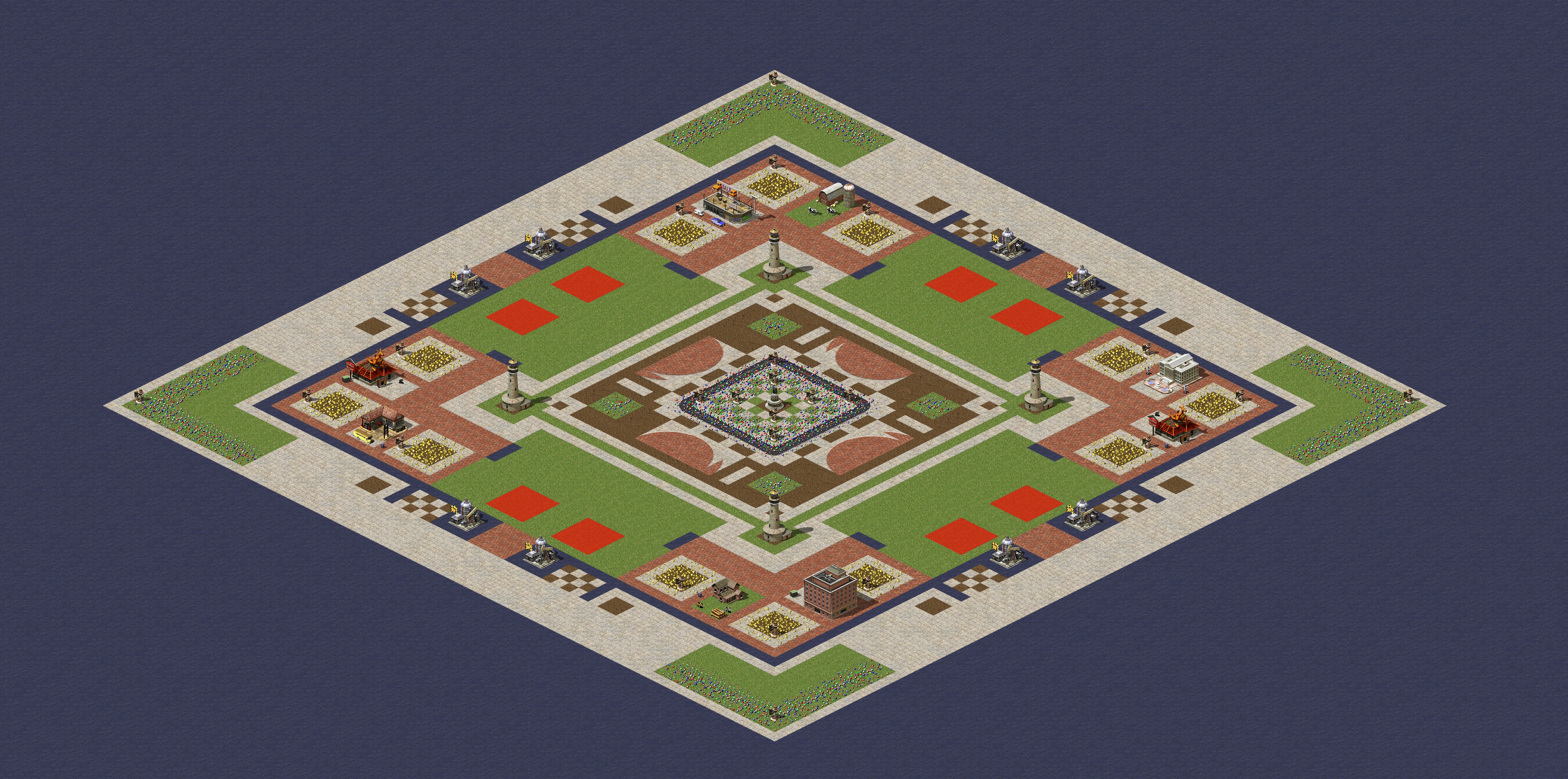 Rendered map: Coastal Town 2v2v2v2