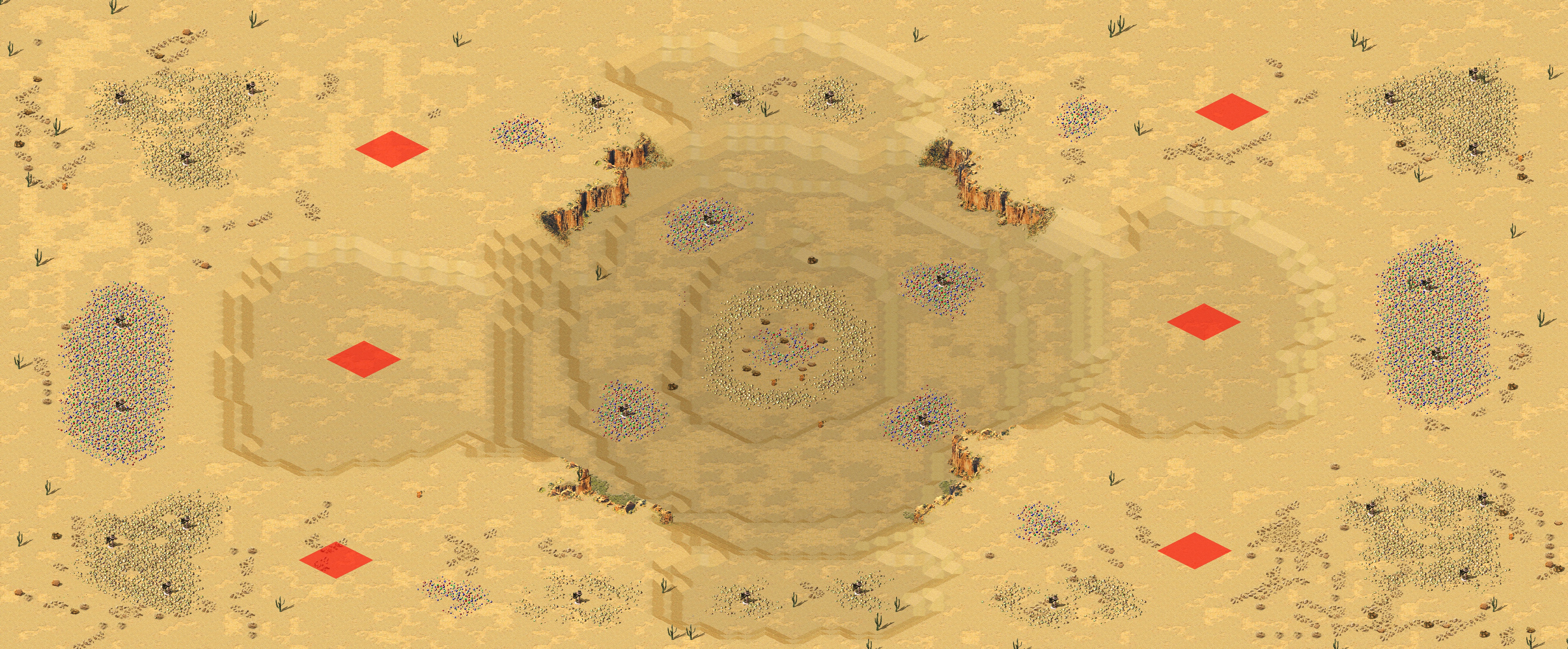 Rendered map: 黄沙陨坑 - 赛事专用