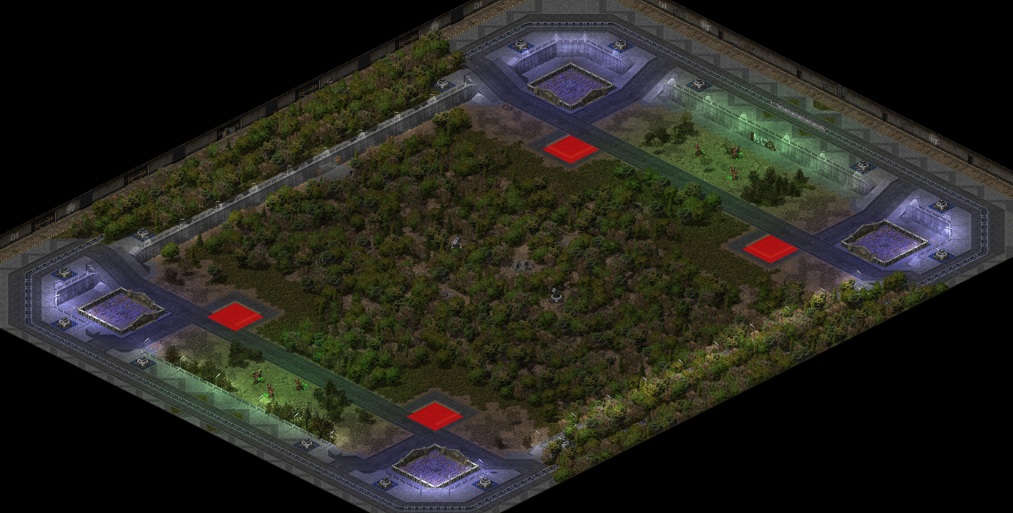 Rendered map: GloboTech Forest Arena