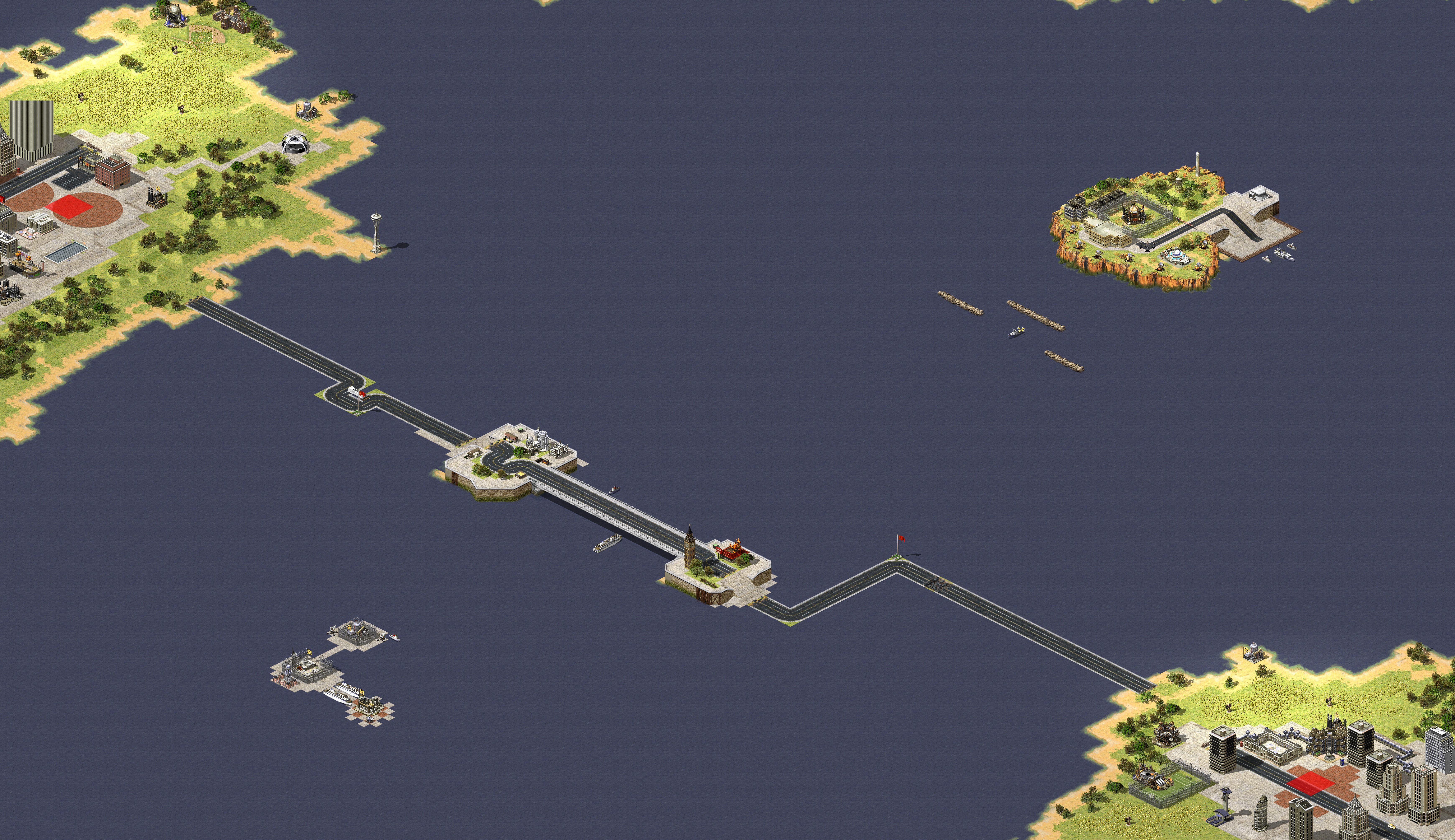 Rendered map: Two Shores