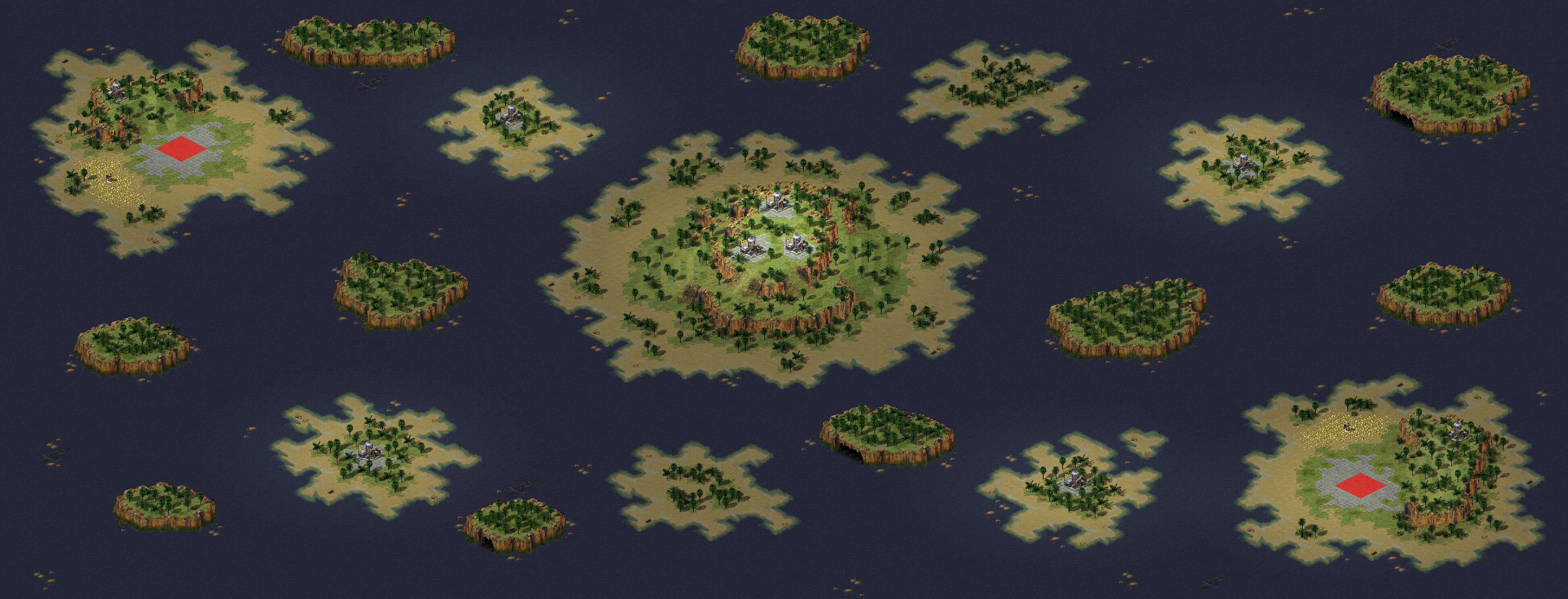 Rendered map: Paradise Islands