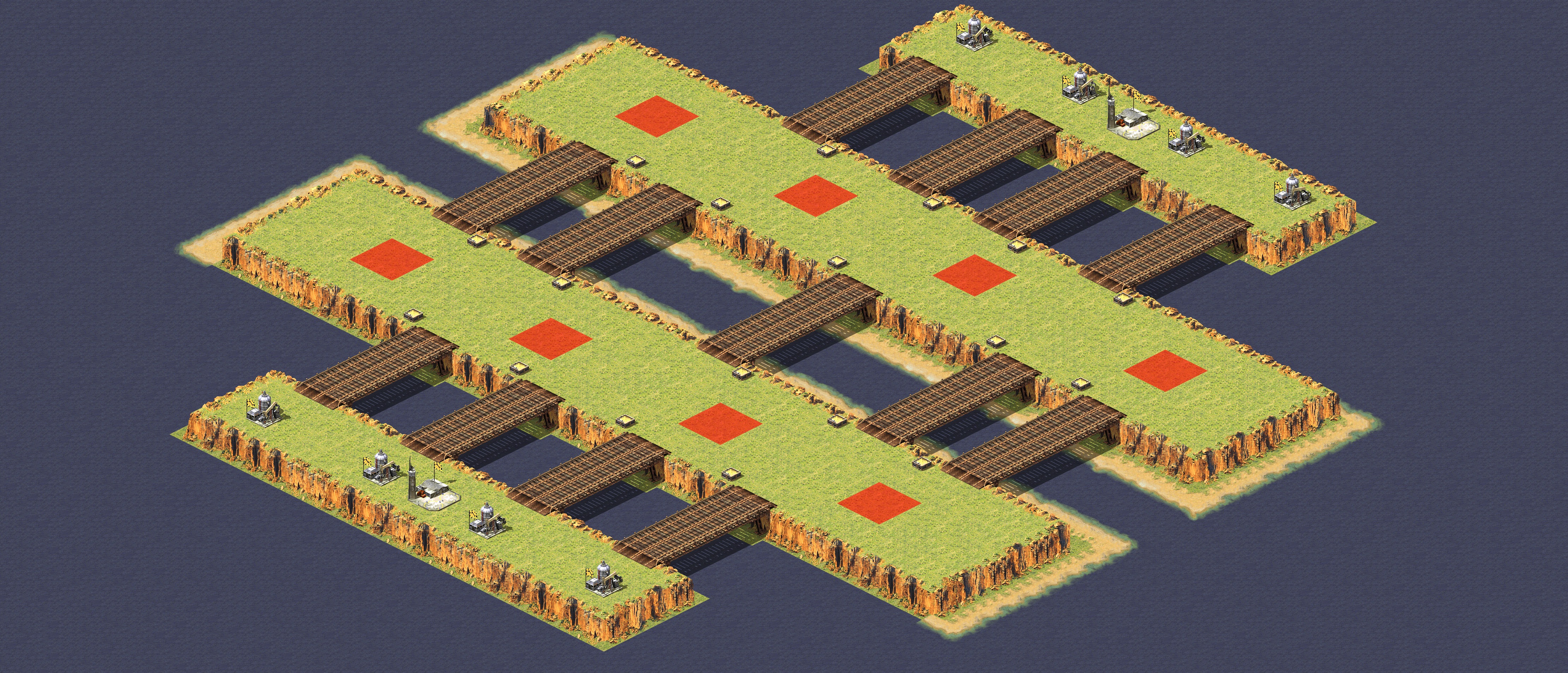 Rendered map: Rectangular Plateau (4v4)