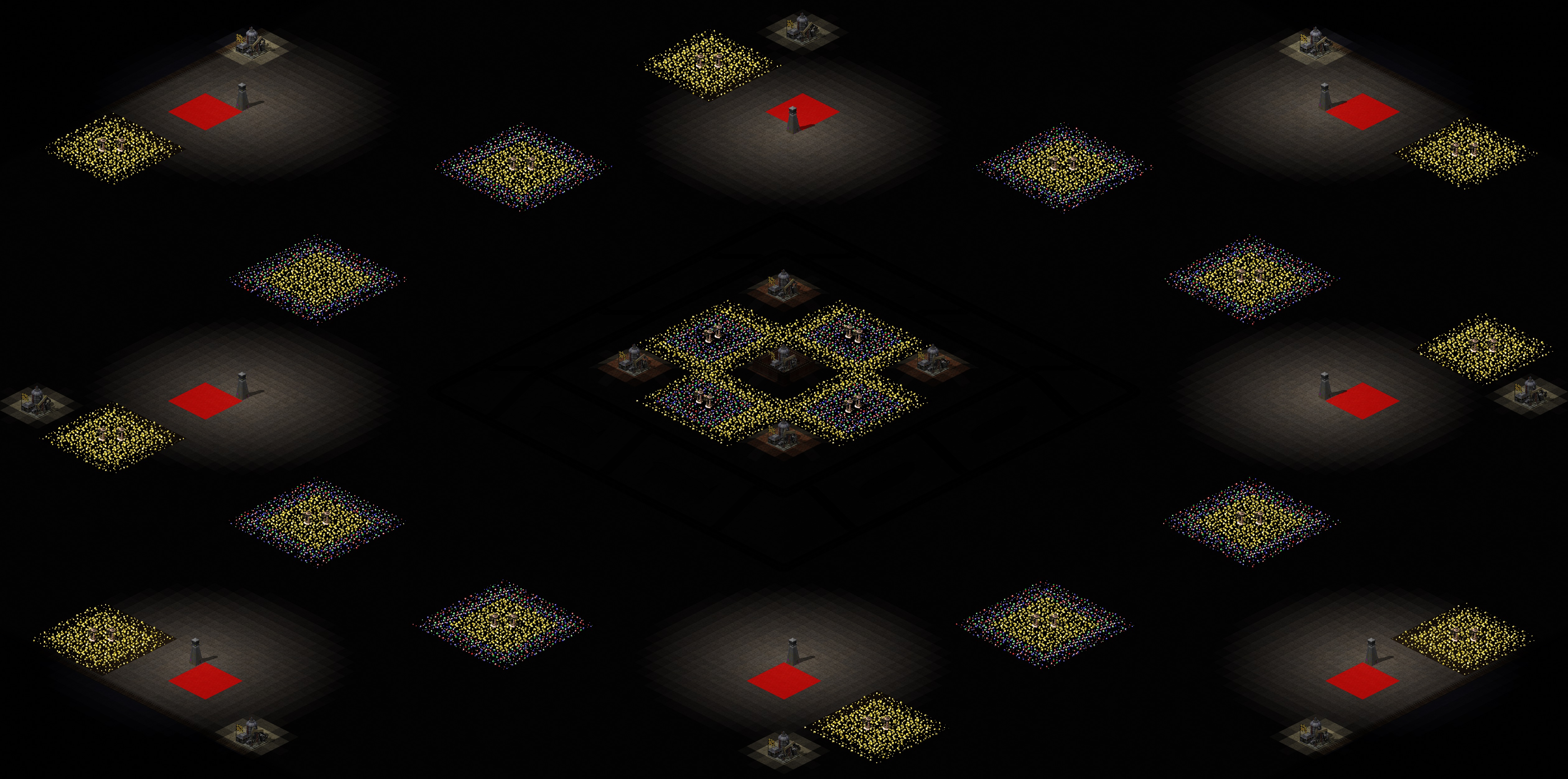 Rendered map: 红警混战王25006-黑夜一块地