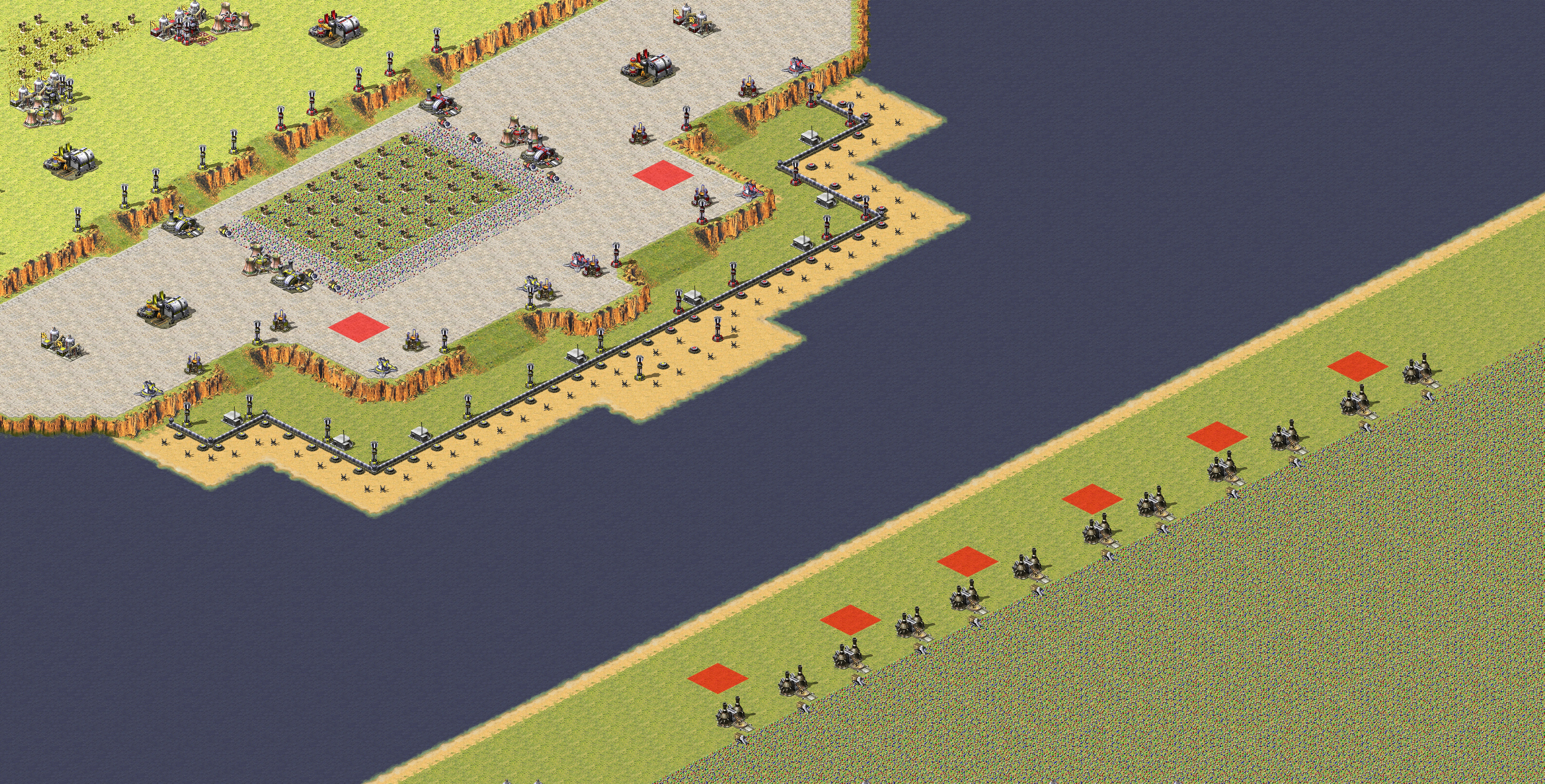Rendered map: 2 France 6 Yuri Amphibious Assault