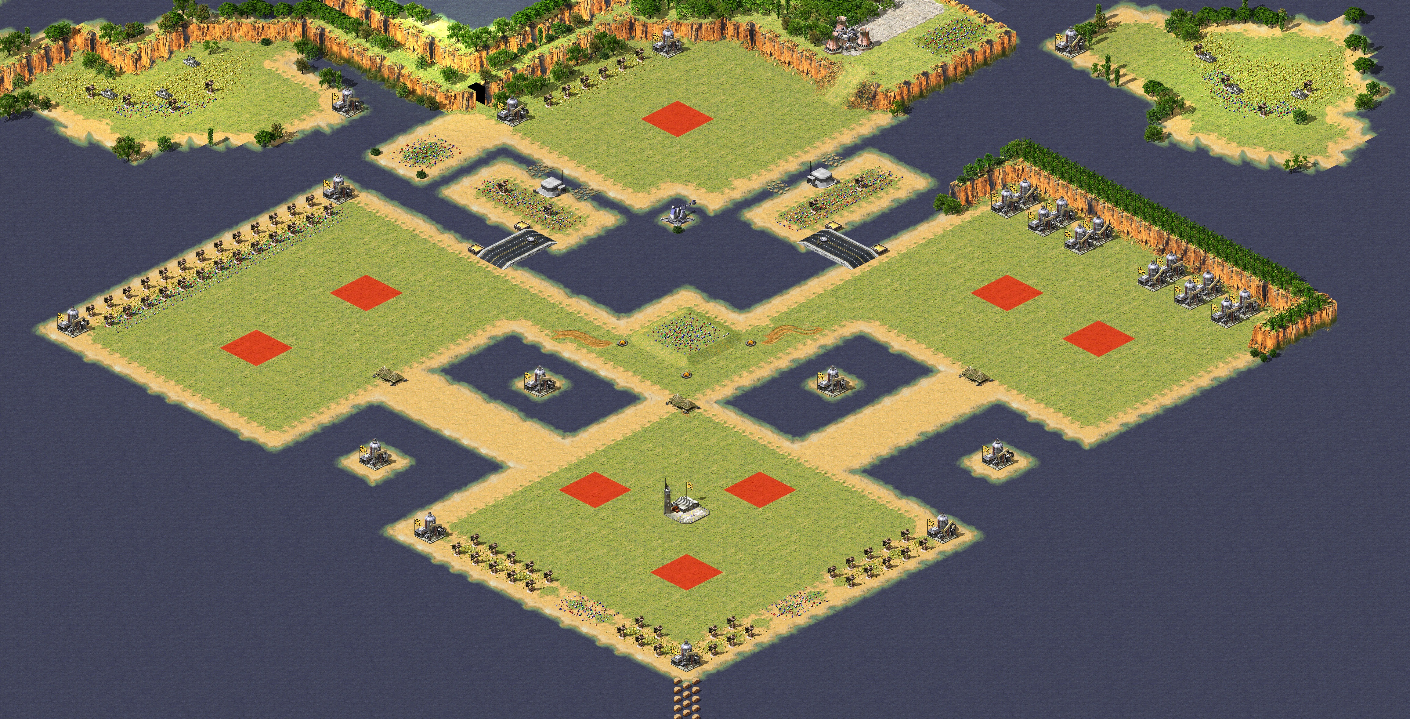 Rendered map: 三国混战4v4版