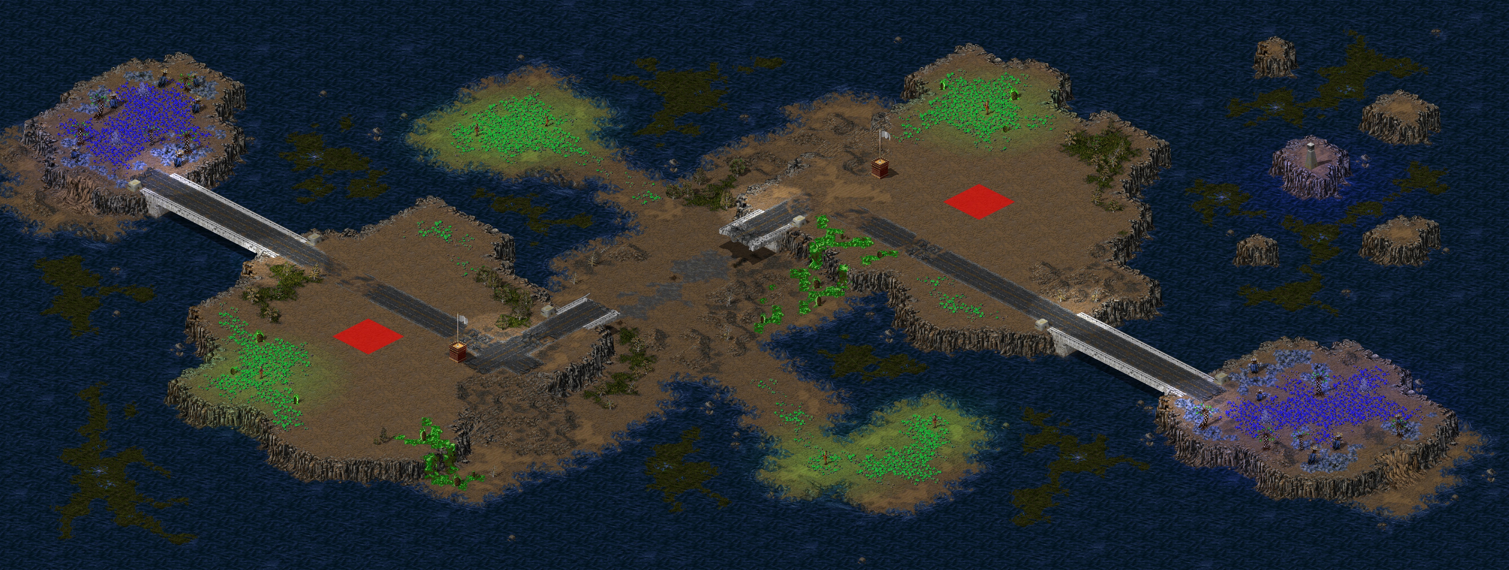Rendered map: Dueling Islands