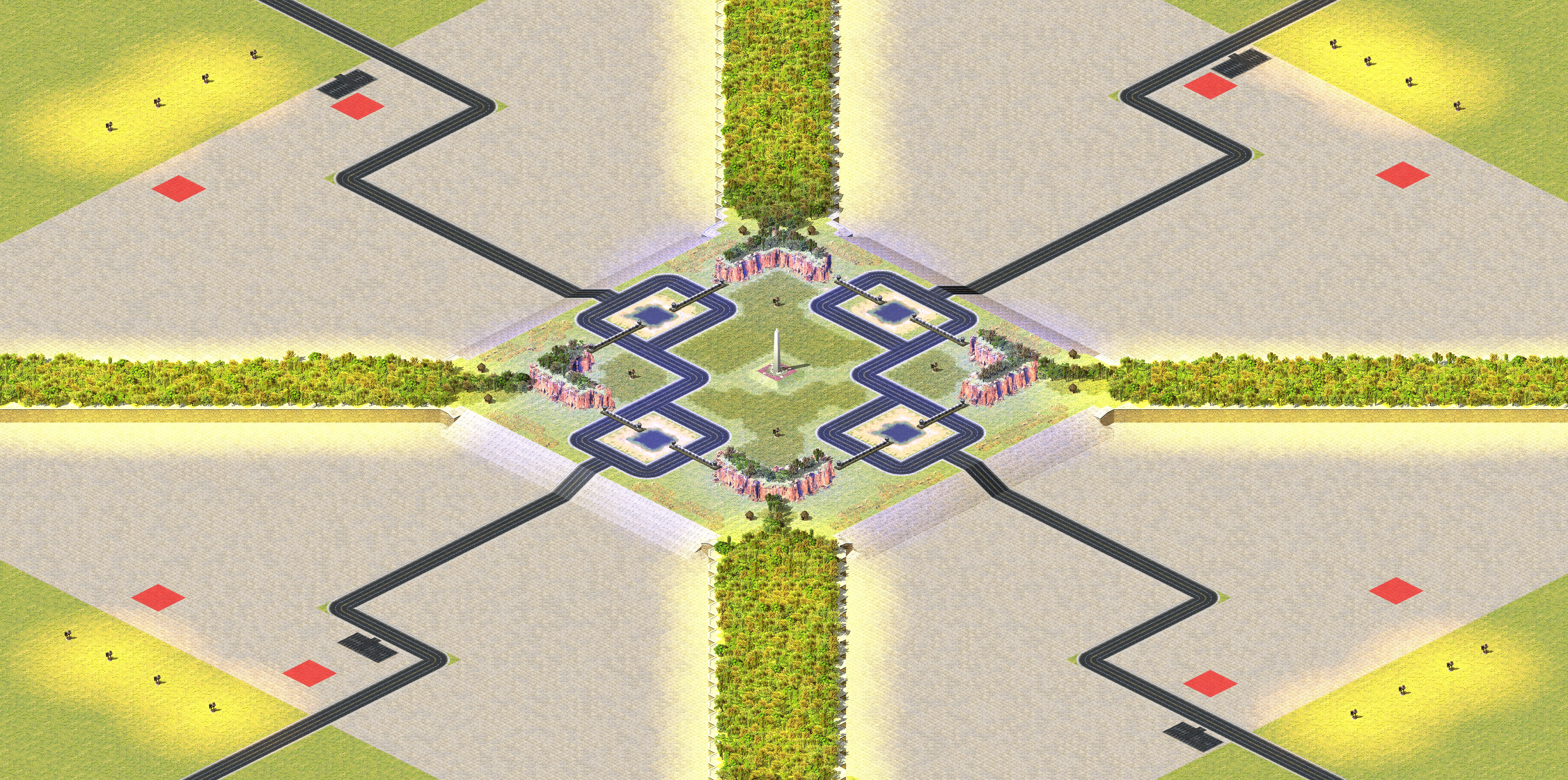 Rendered map: Poor 2v2v2v2