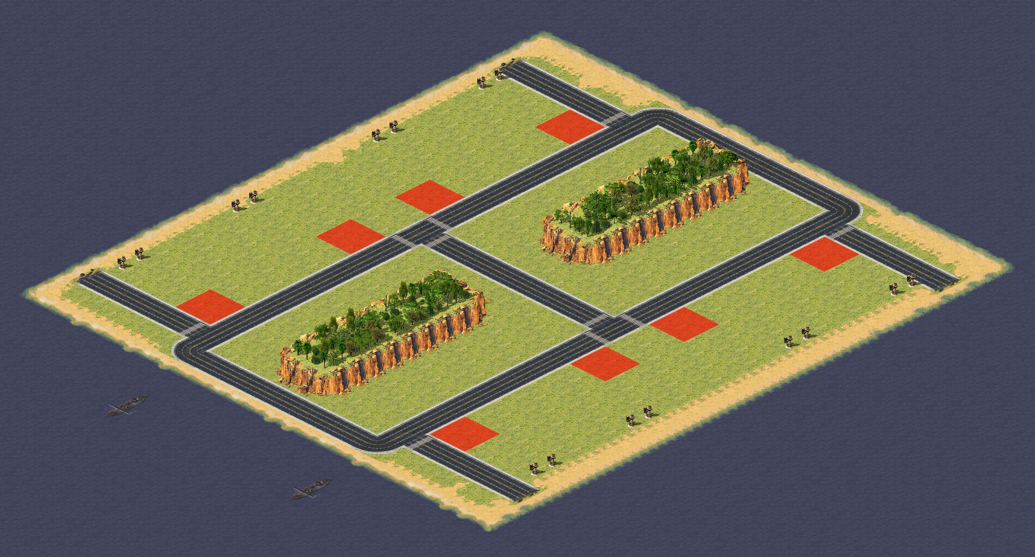 Rendered map: Poor Cliff 4v4