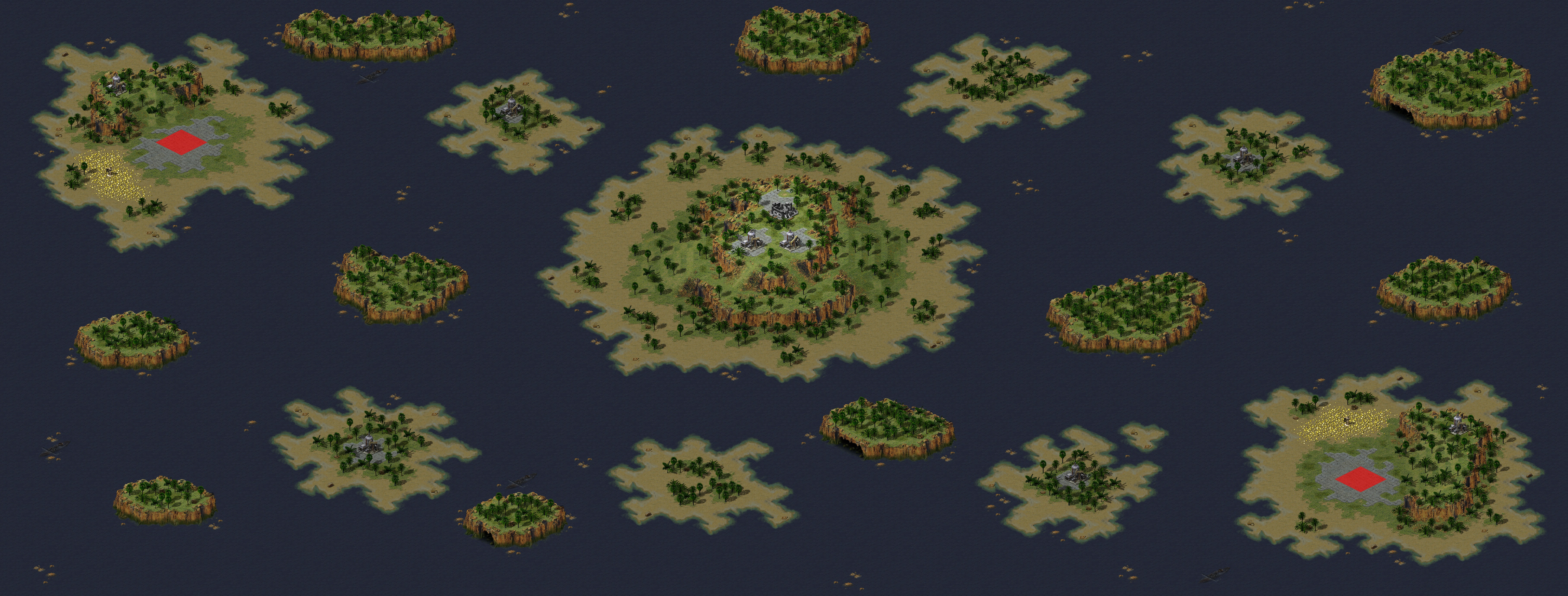 Rendered map: Paradise Islands
