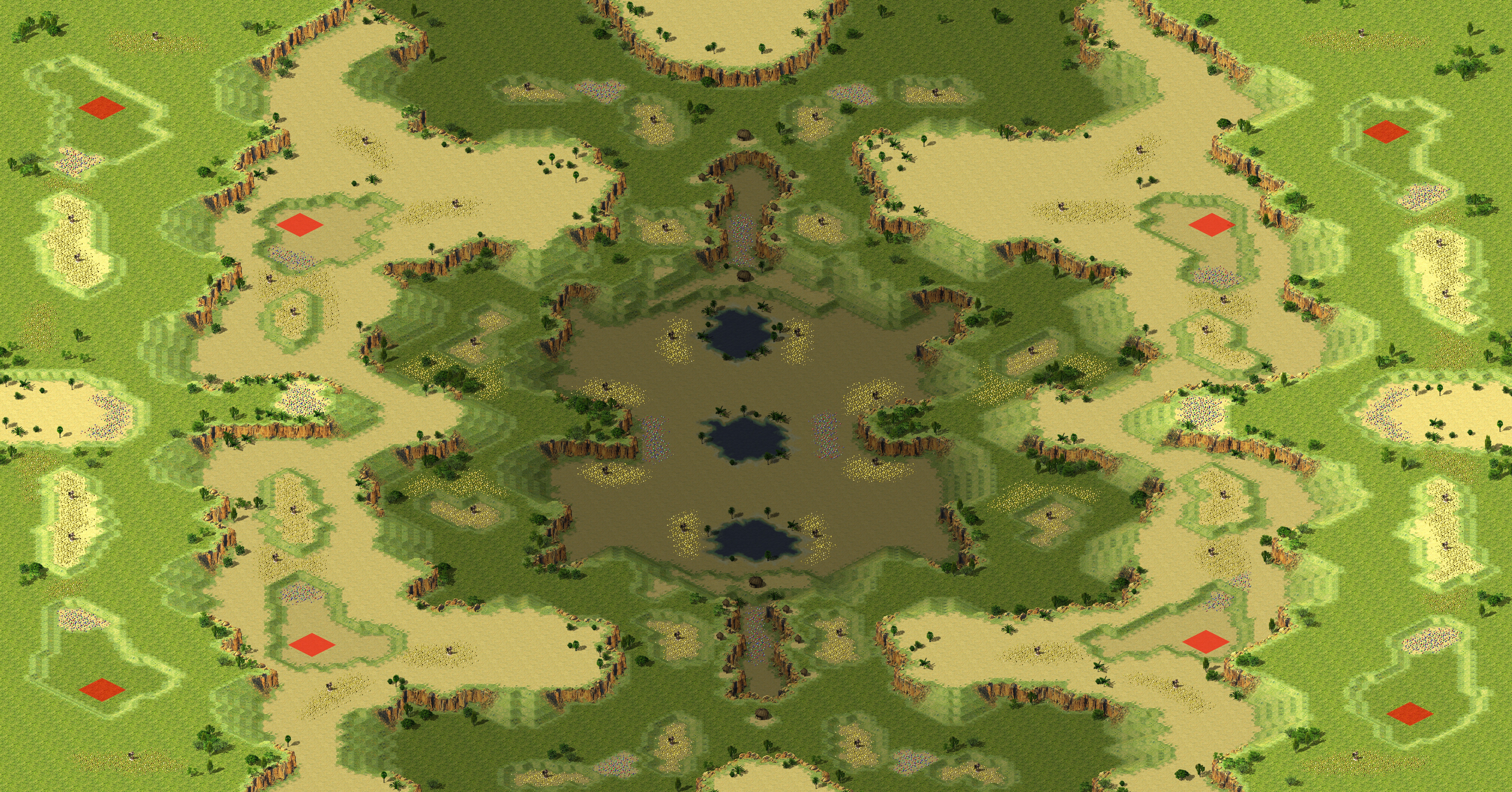 Rendered map: Desert Island