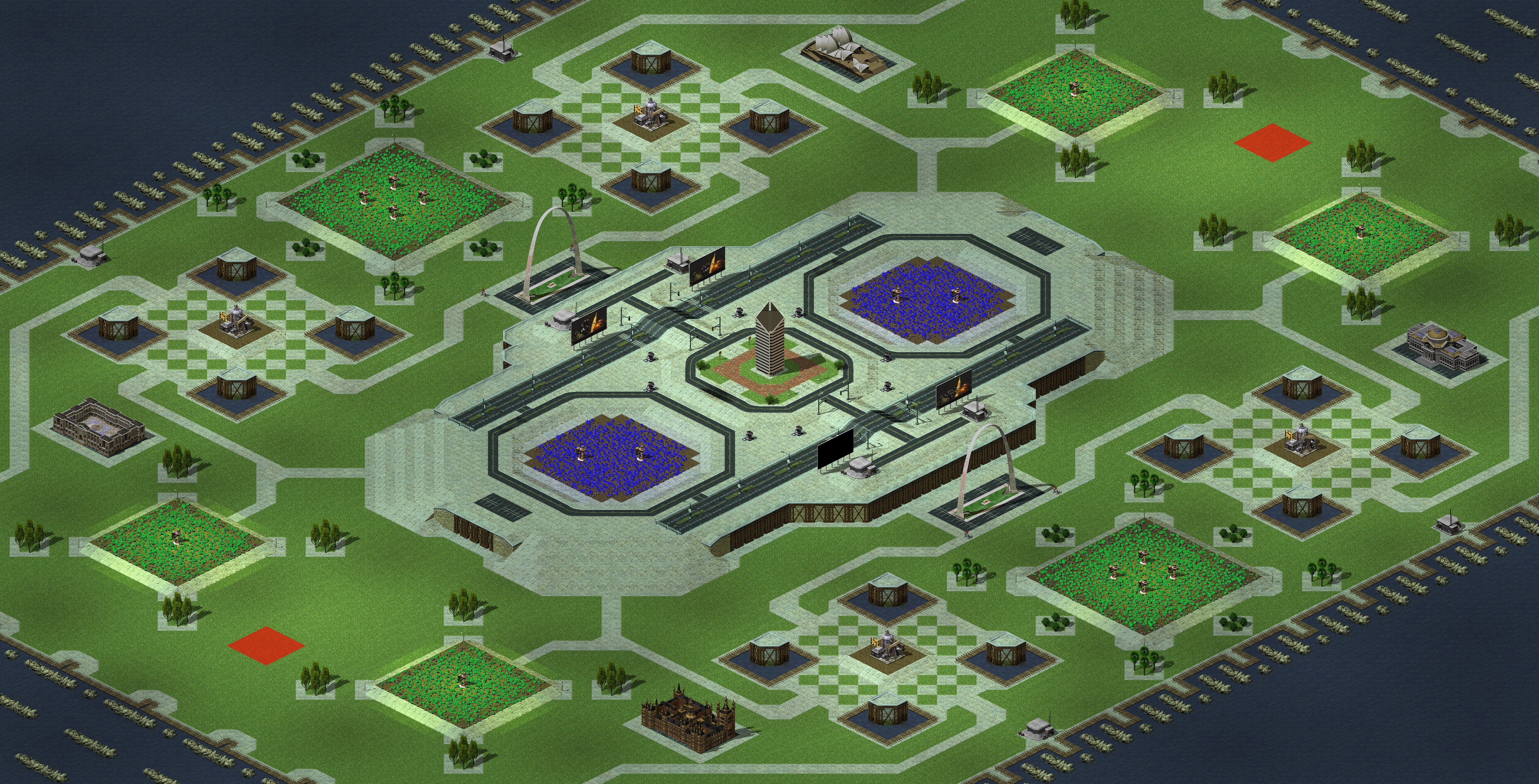Rendered map: (2) Tournament Tower Redux