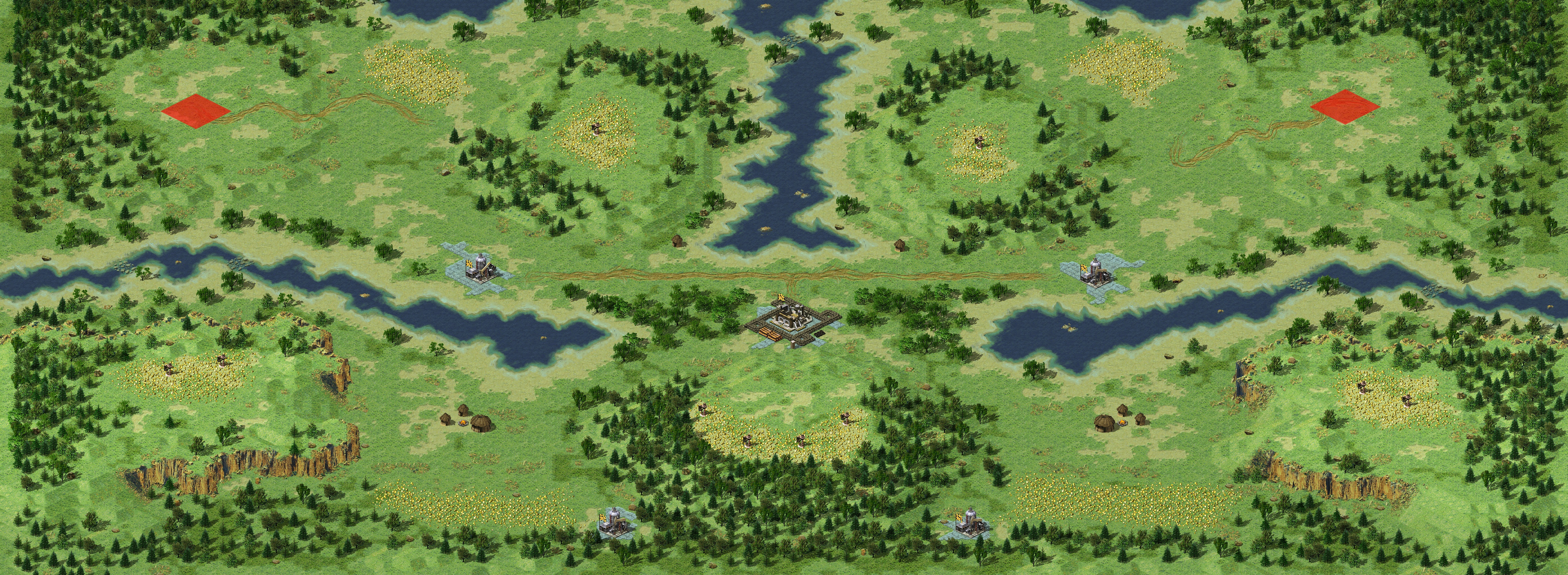 Rendered map: 森林决斗场