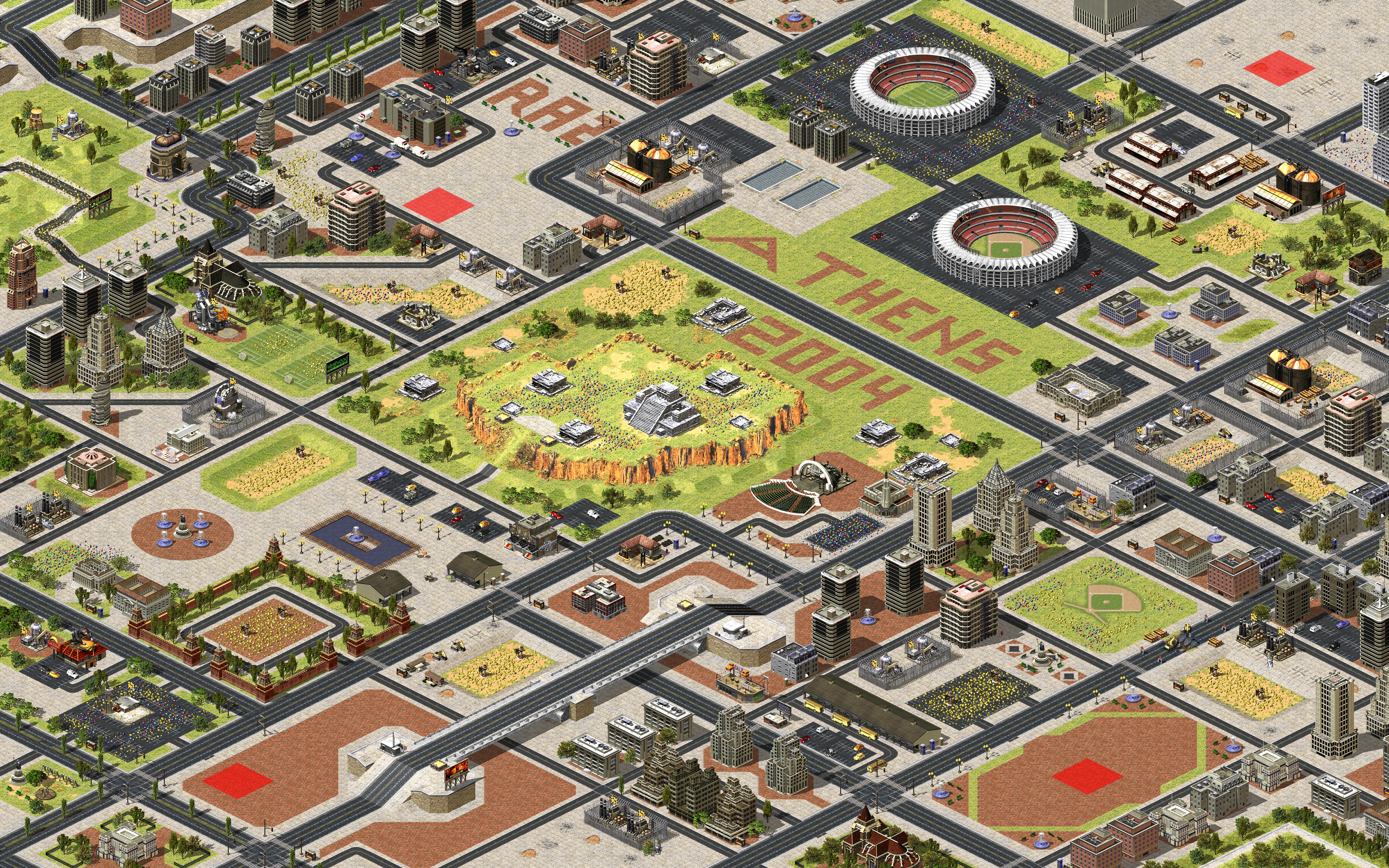 Rendered map: Athens