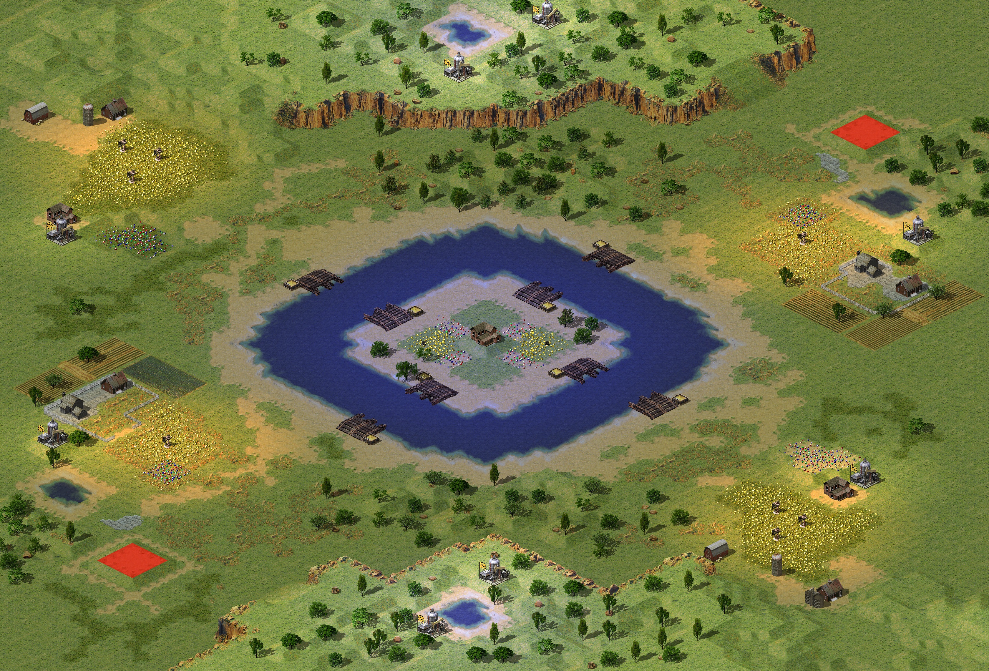 Rendered map: 草地夹道 - 赛事专用