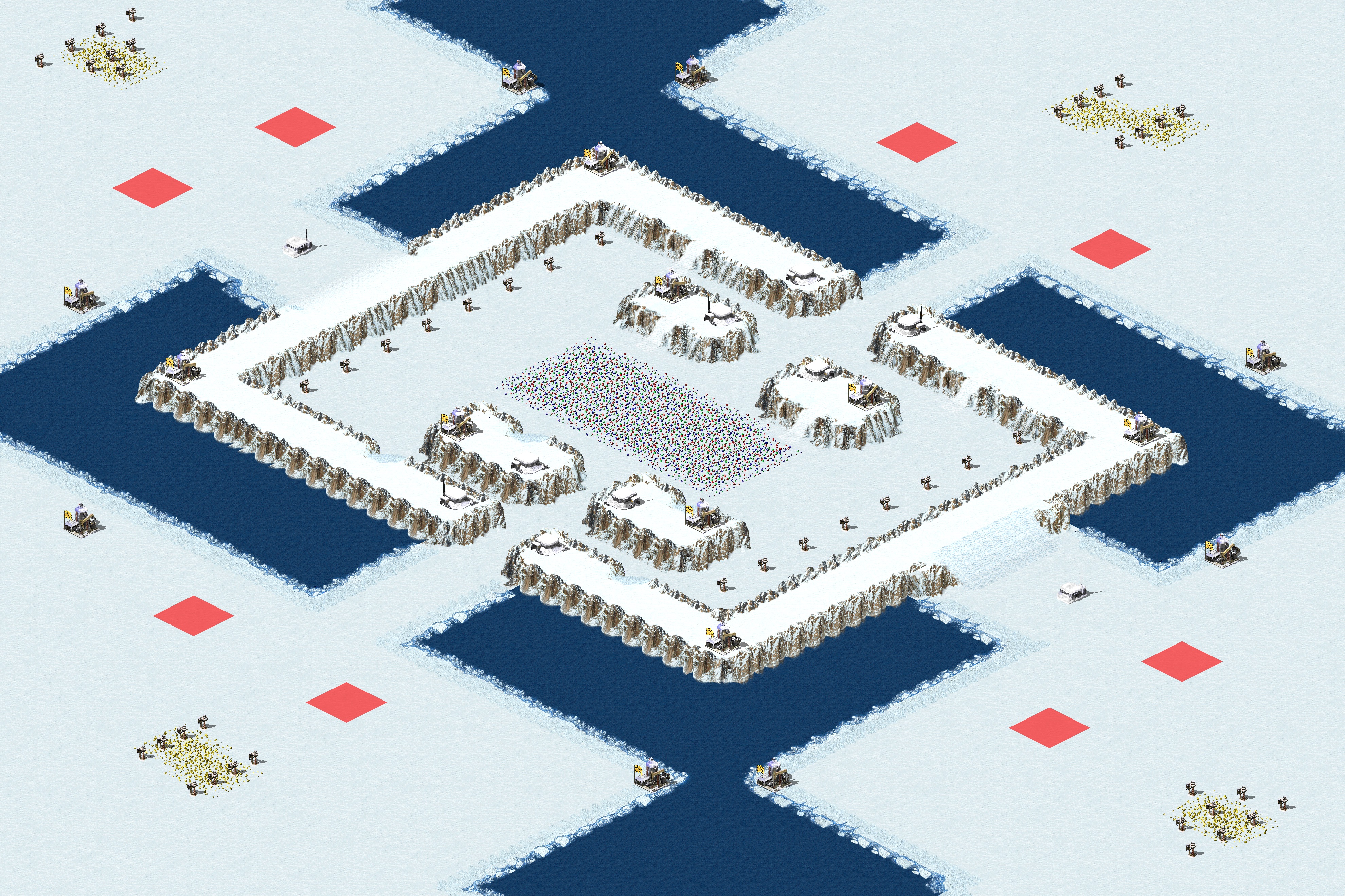 Rendered map: Snow Mountain 2v2