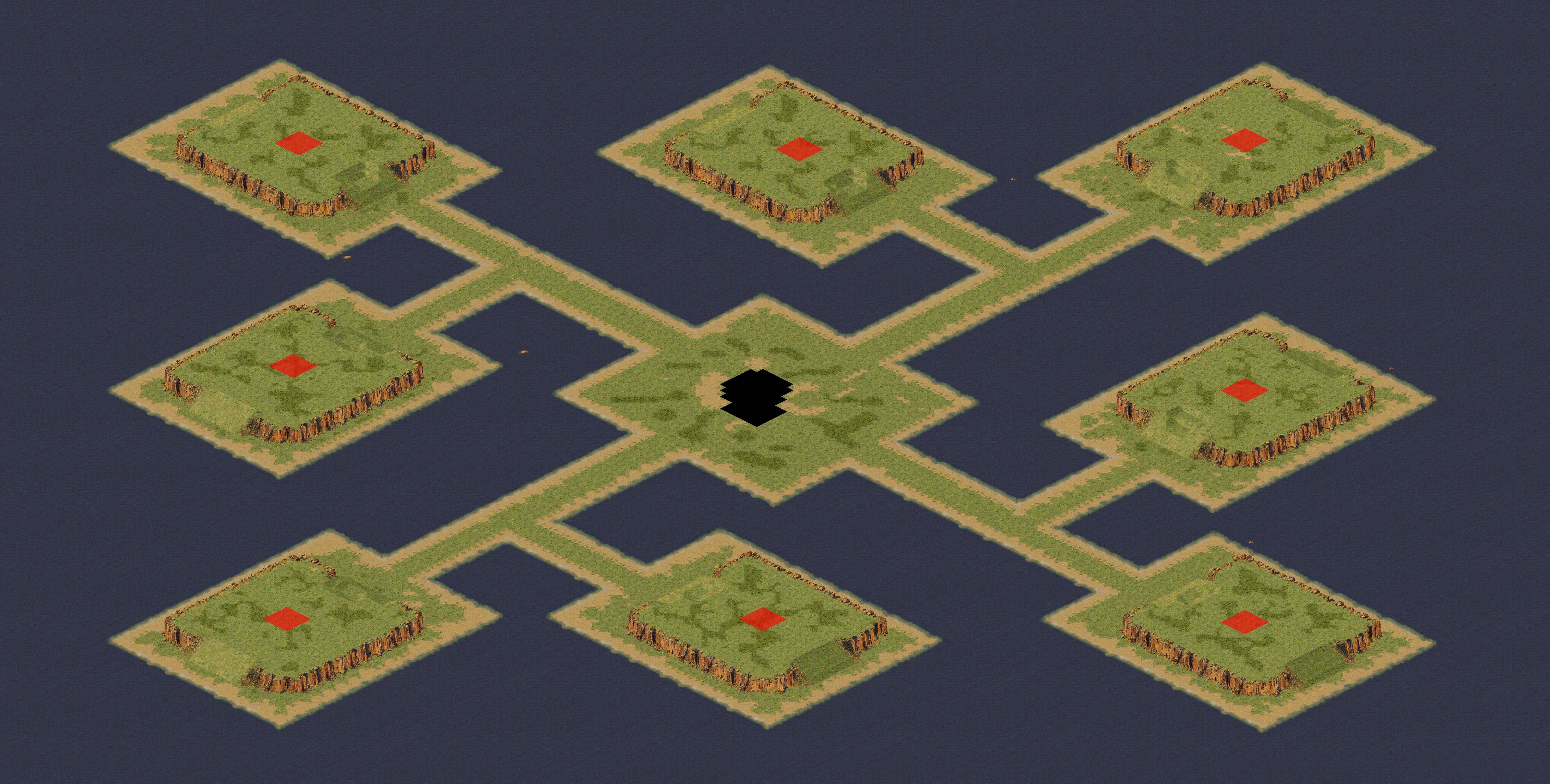 Rendered map: 懒人坦克战高地版