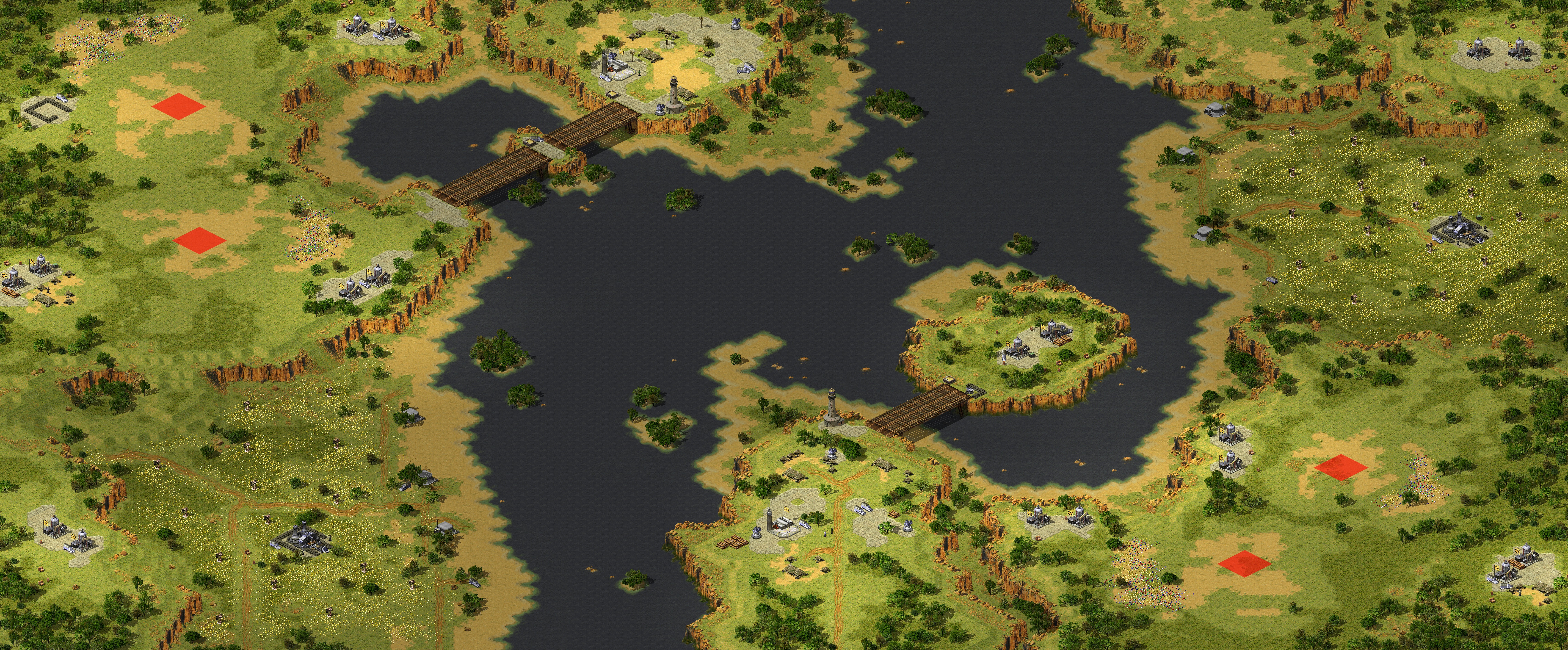 Rendered map: Hostile Shores (2-4)